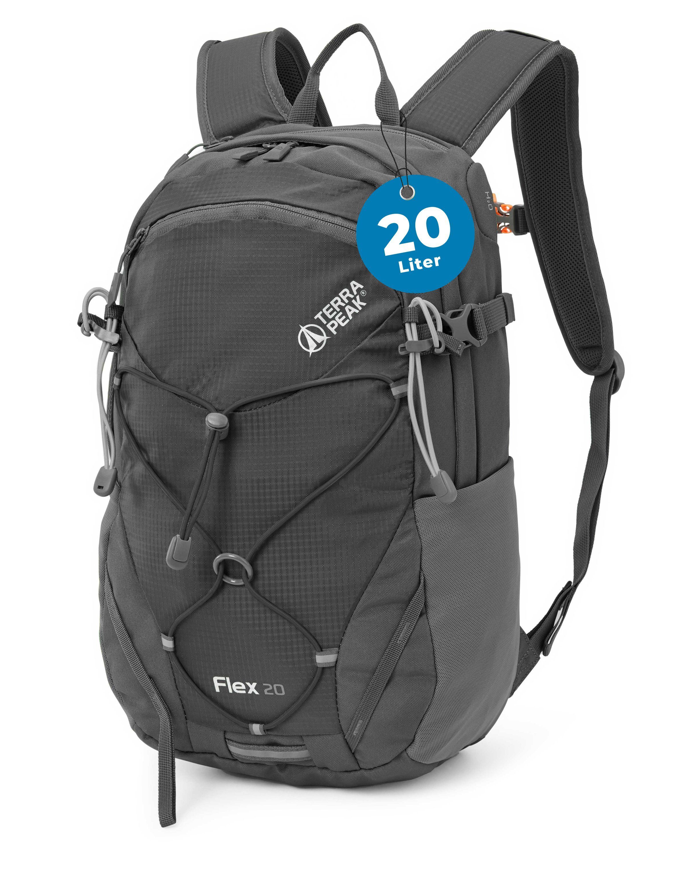 Terra Peak Wanderrucksack Flex 20, 20L klein mit YKK Reißverschluss Trekkingrucksack mit Hüftgurt