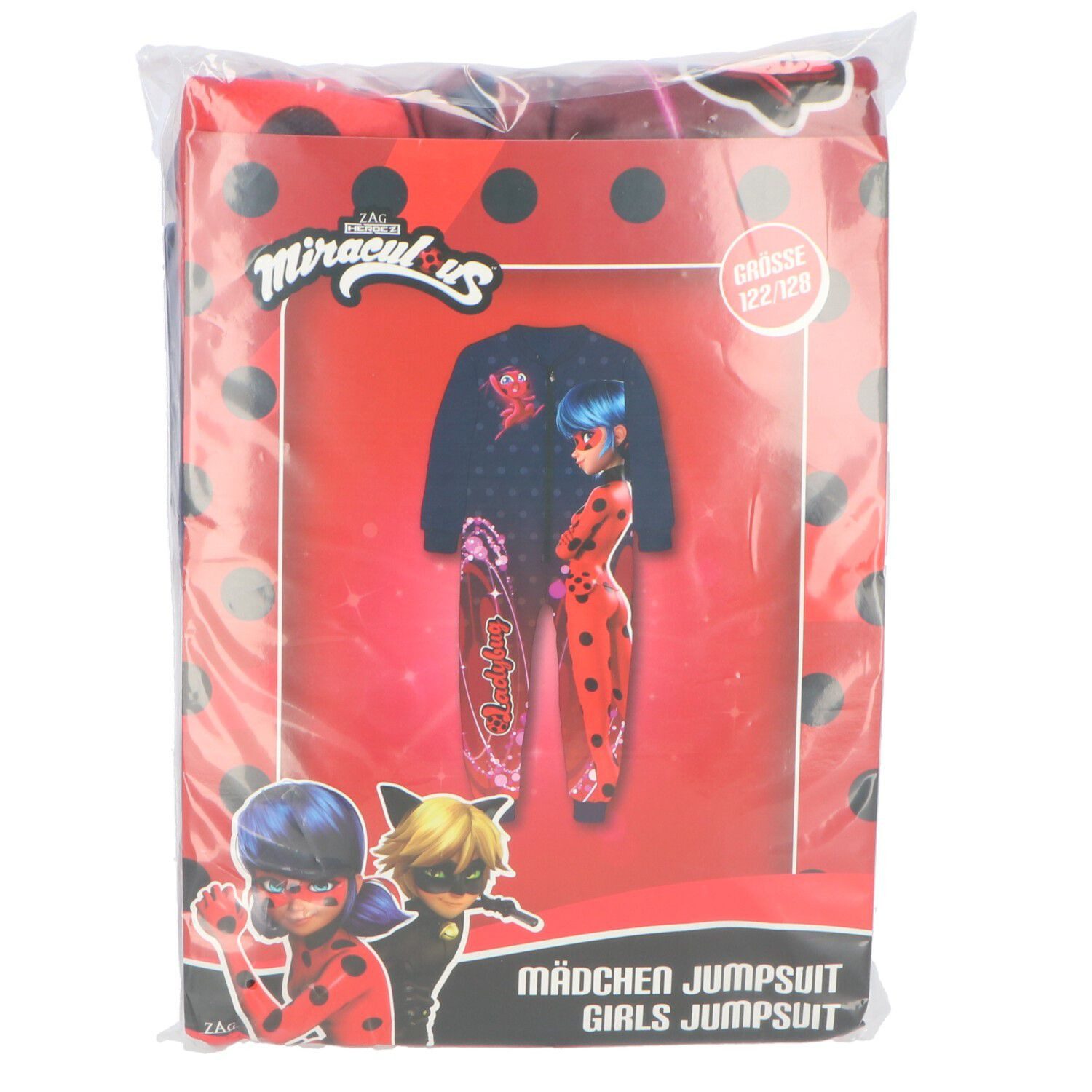 Miraculous - Ladybug Pyjama Kinder-Overall Perfekter Cosplay-Pyjama für Mädchen
