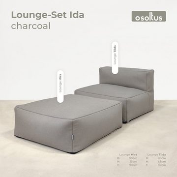 osoltus Gartenlounge-Set osoltus Ida Premium Modular Lounge 2tlg. Axroma Olefin charcoal grau