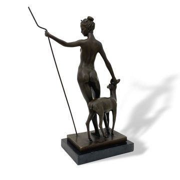 Aubaho Skulptur Bronzefigur Diana Göttin derJagd Bronze Skulptur nach McCartan Antik-S