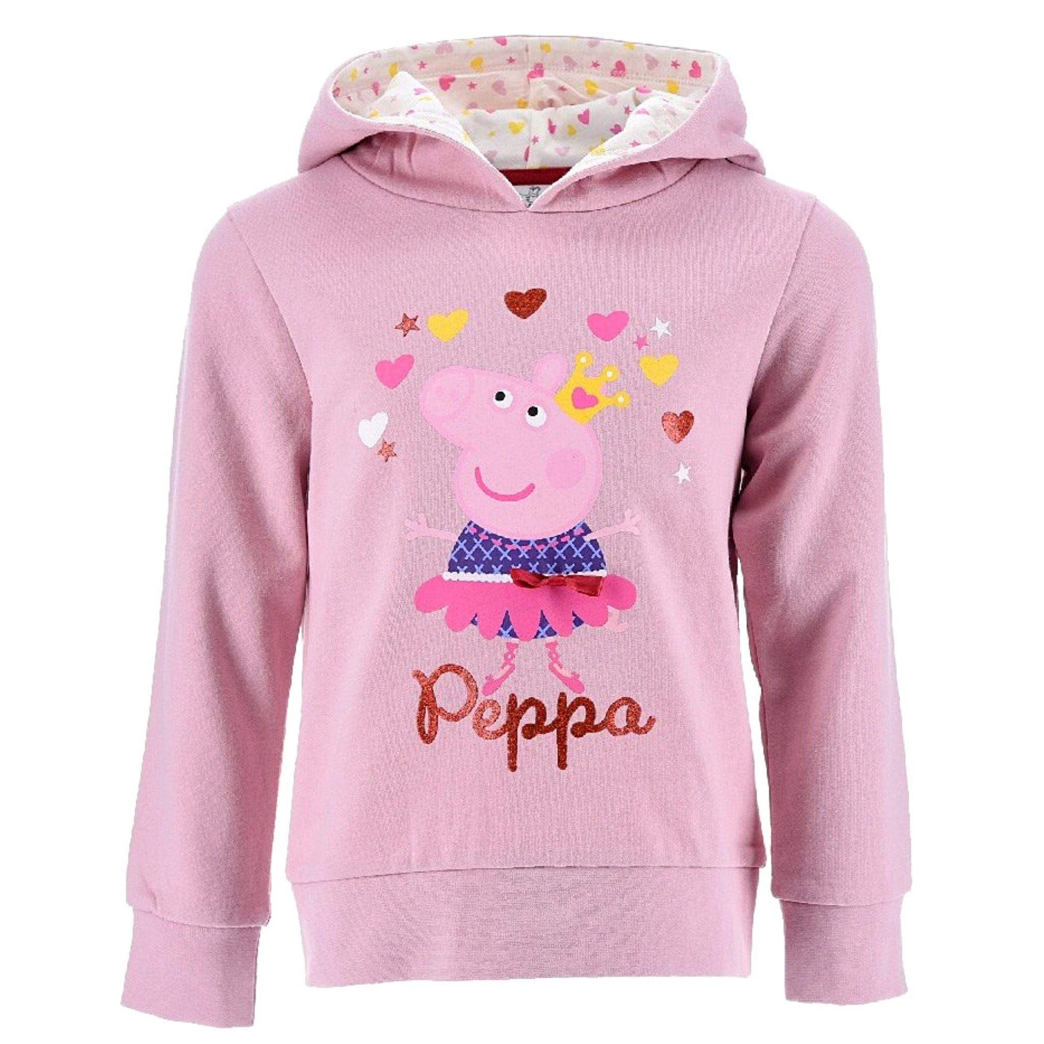 Peppa Pig Hoodie Peppa Wutz Hoodie Kinder Mädchen Kapuzenpullover Sweatshirt  Gr. 98-116 cm
