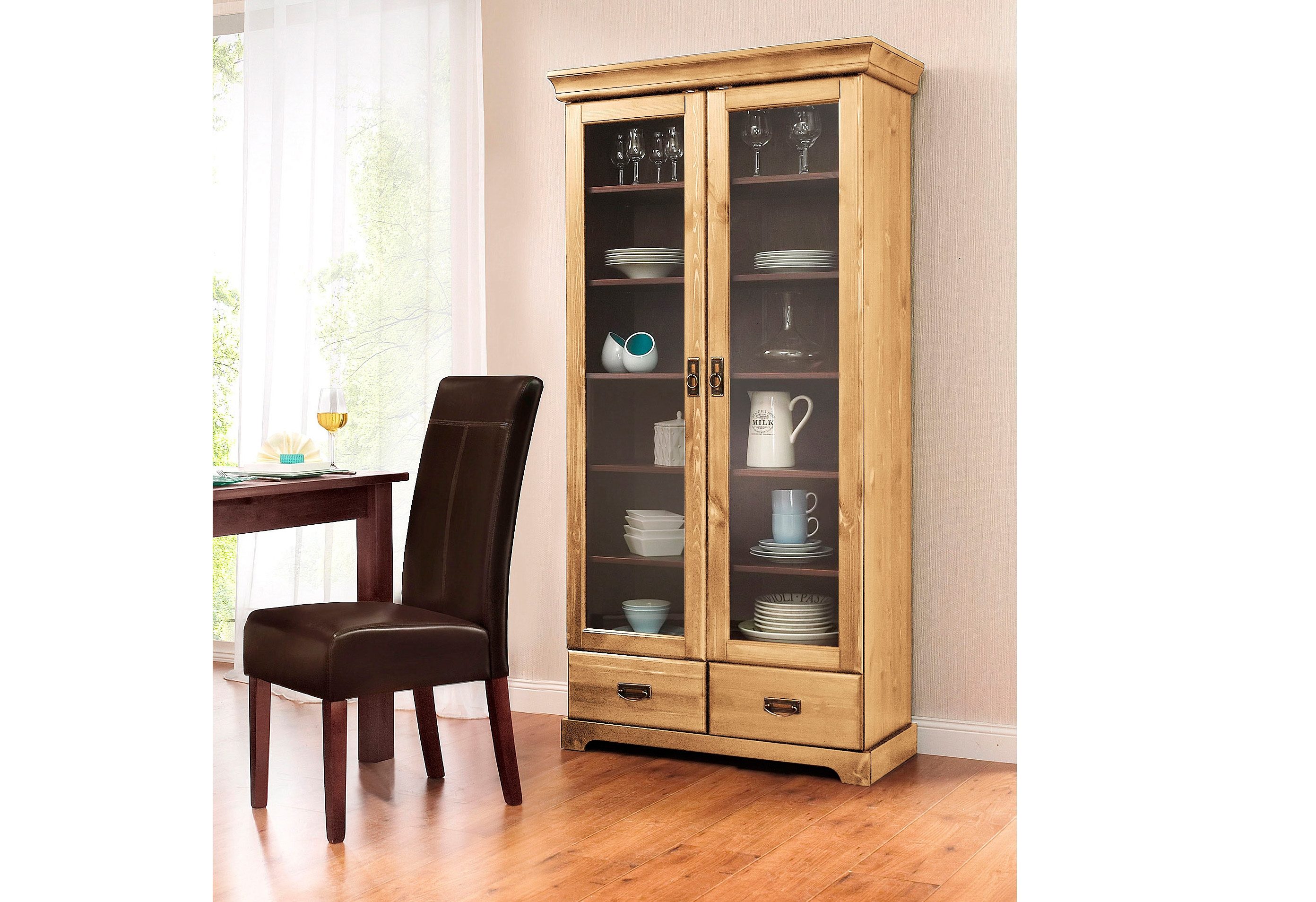 Vitrine, Home affaire, Höhe 180 cm, Im Landhausstil online kaufen | OTTO