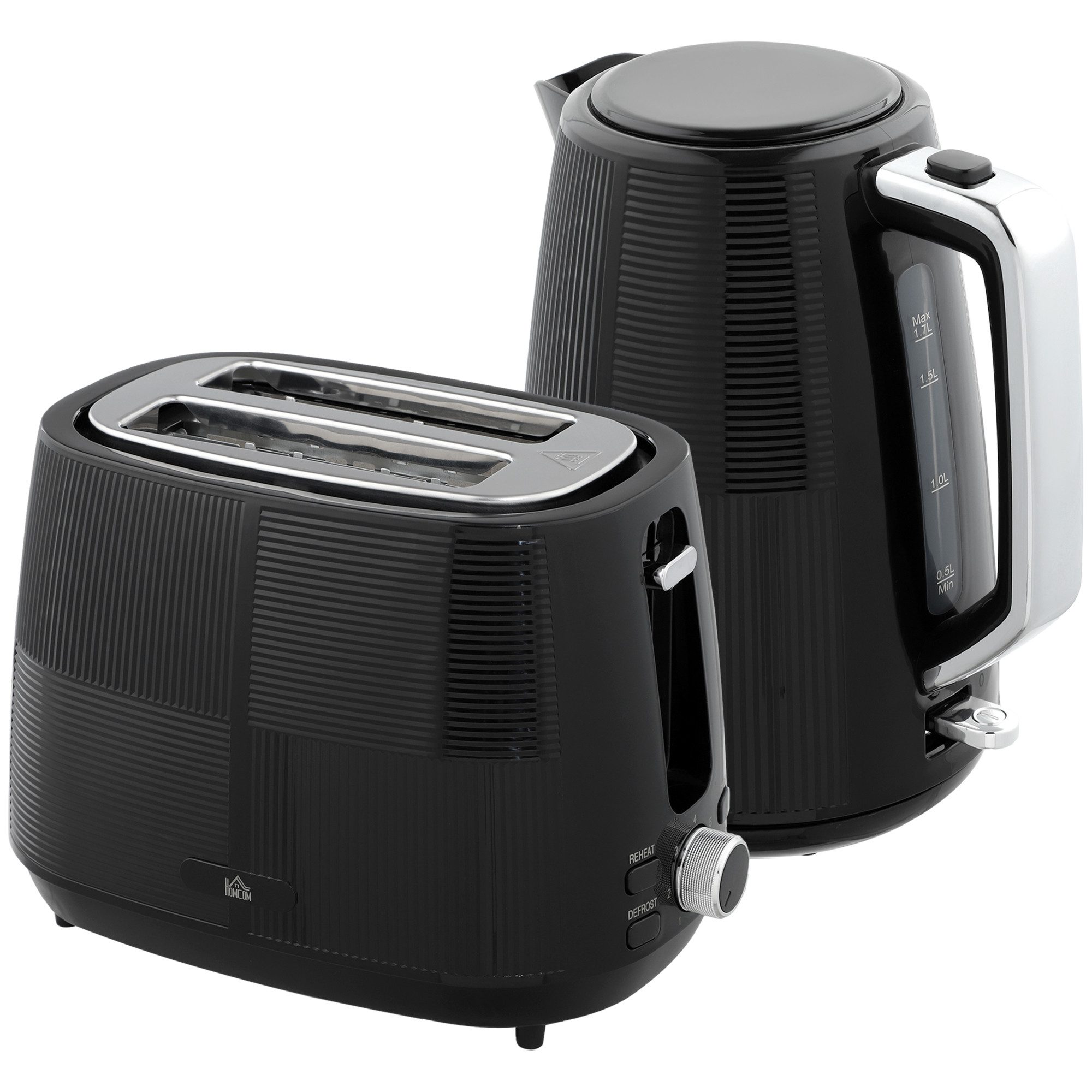 Novzep 2-in-1-Toaster Wasserkocher- und Toaster-Set, 1,7 L, verschiedene Funktionen