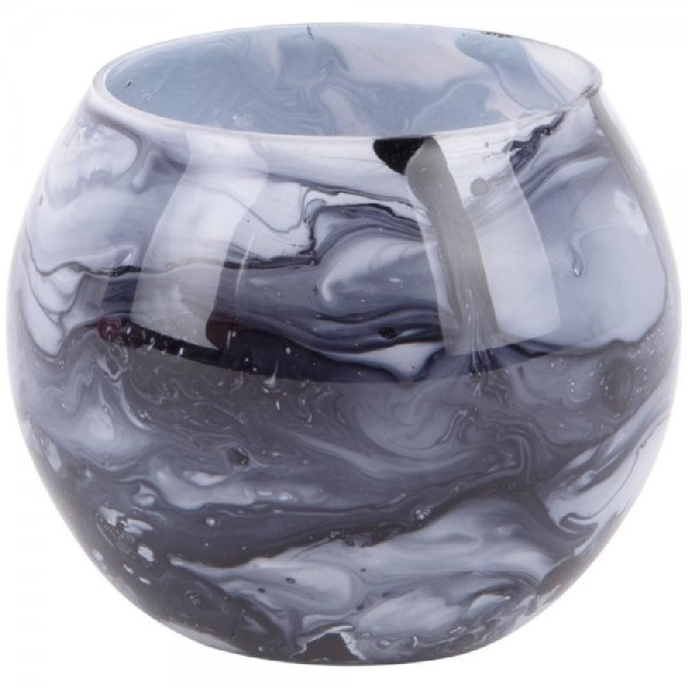 Present Time Kerzenhalter Teelichthalter Blended Glass Dark Grey (8x7cm)