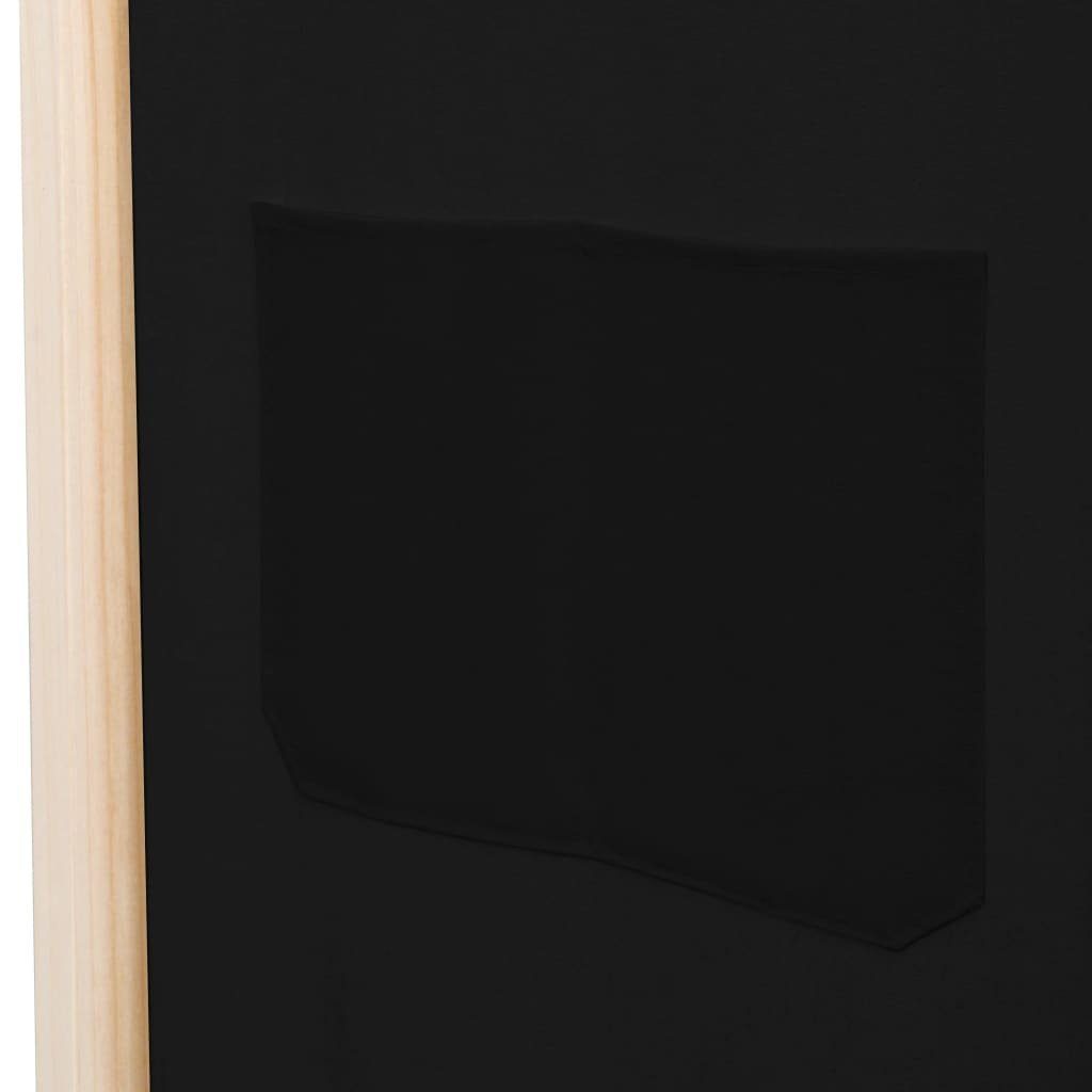 Raumteiler 170 Schwarz cm 4 furnicato 120 x x 3-teiliger Stoff