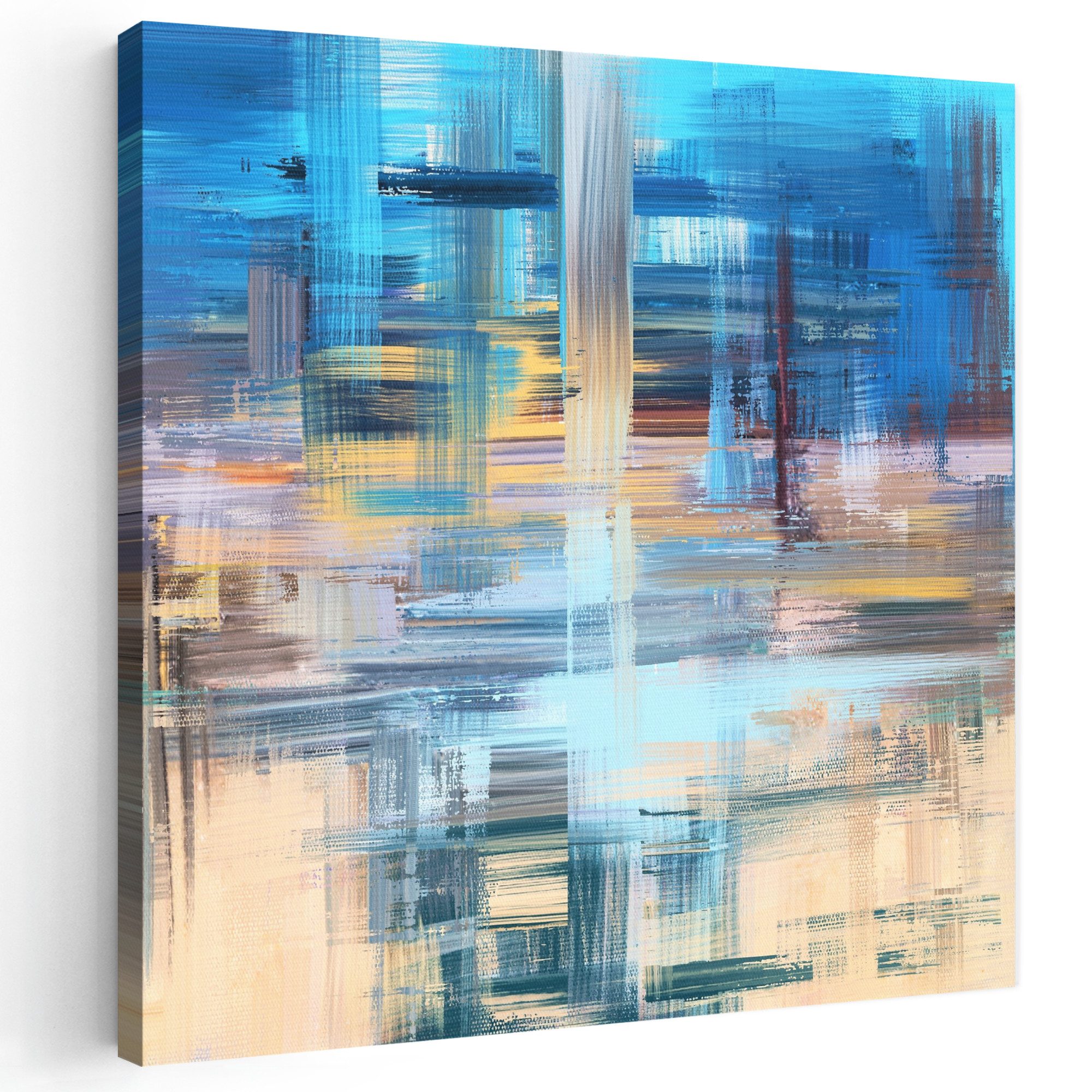 OneMillionCanvasses® Leinwandbild Ölfarbe - Abstrakt - Malerei, Fotodruck (1 St), Wandbild, Deko Schlafzimmer Wohnzimmer Flur 20x20 cm