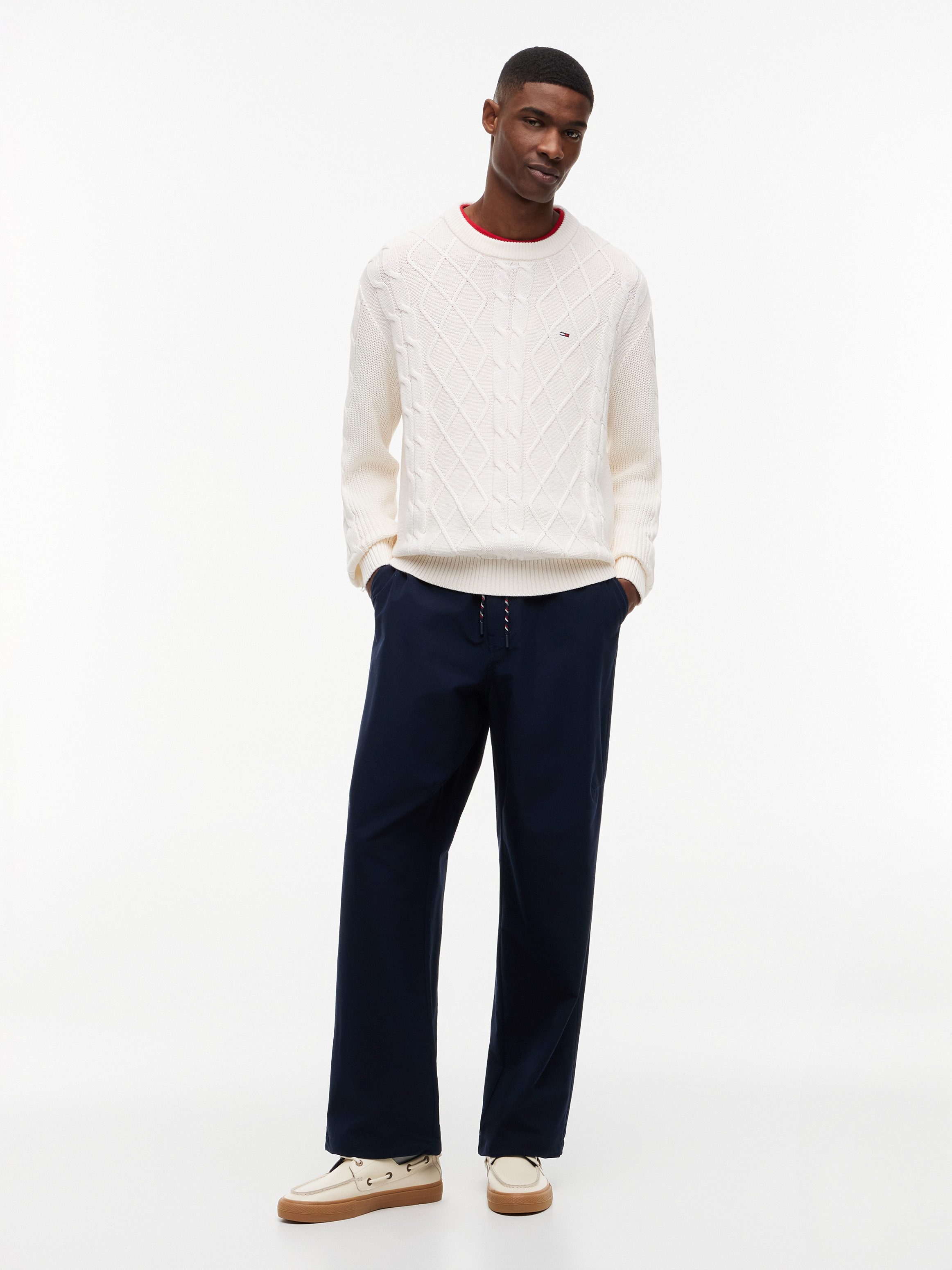 Tommy Jeans Rundhalspullover TJM REG CABLE KNIT SWEATER – Bild 4 von 5