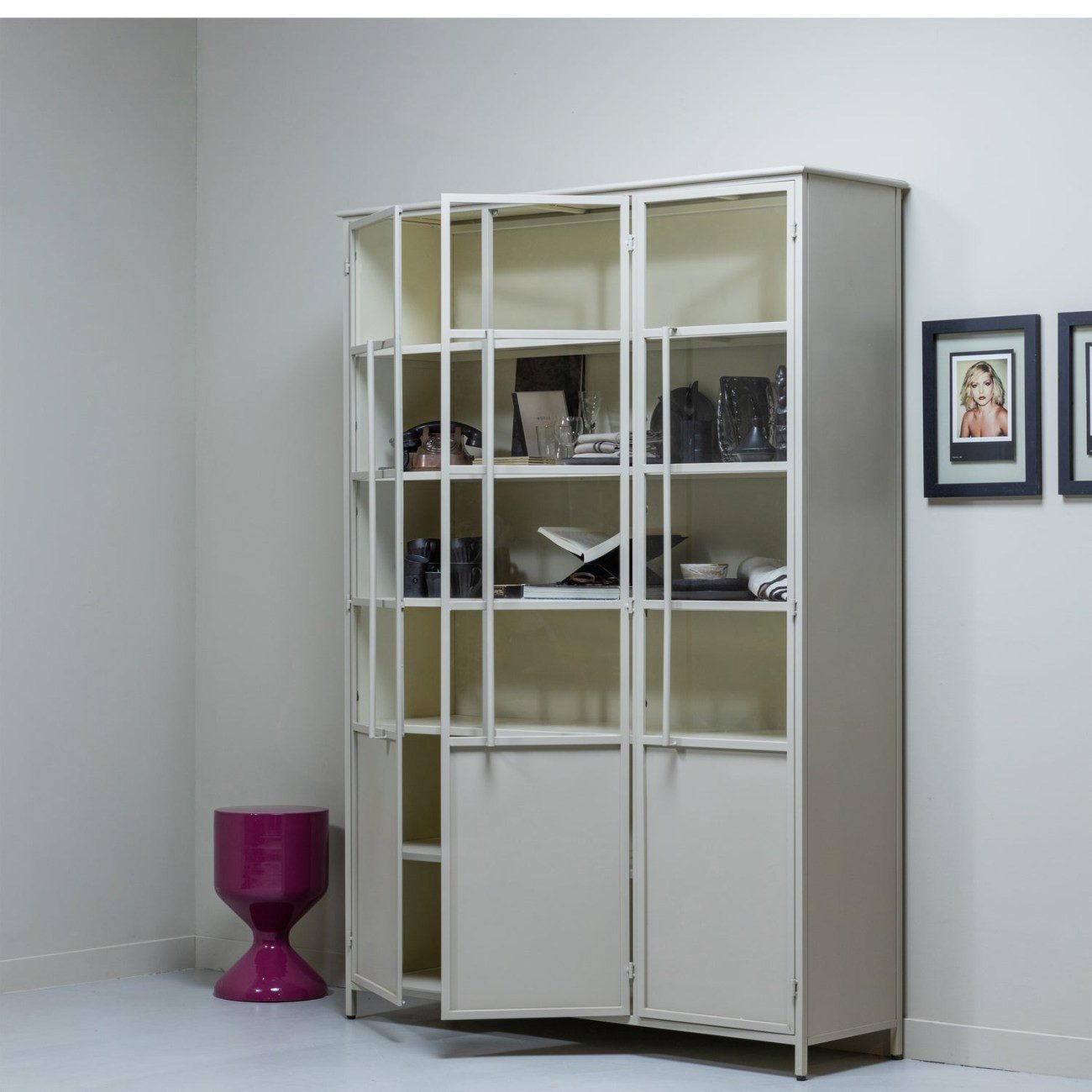 WOOOD Mehrzweckschrank Exhibit 3XL aus Metall, Sand