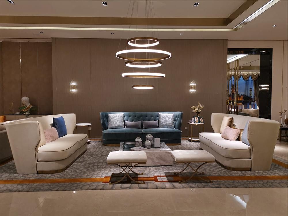 Xlmoebel Polstergarnitur Elegante Sofagarnitur im italienischen Stil, beige, (Sofagarnitur 3+2+2 Sitzer), Hergestellt in Europa