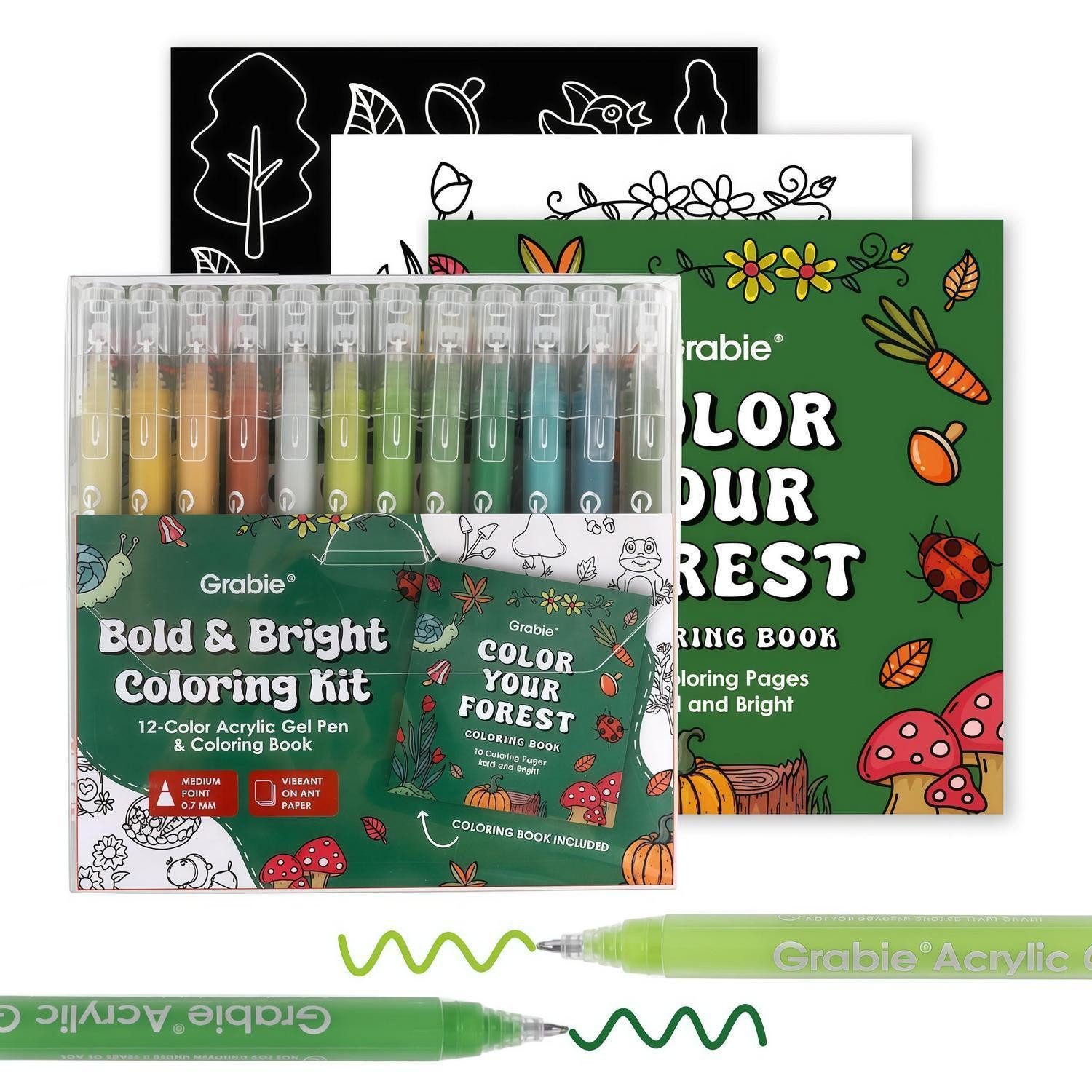 LuxusKollektion Gelroller Acryl Gelstifte Set Wald Farben 12er