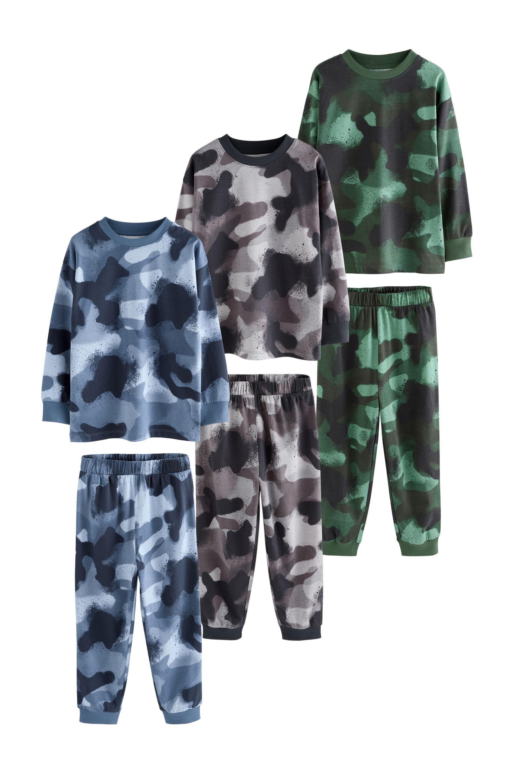 Next Pyjama 3er-Pack Schlafanzüge mit langen Ärmeln (6 tlg)