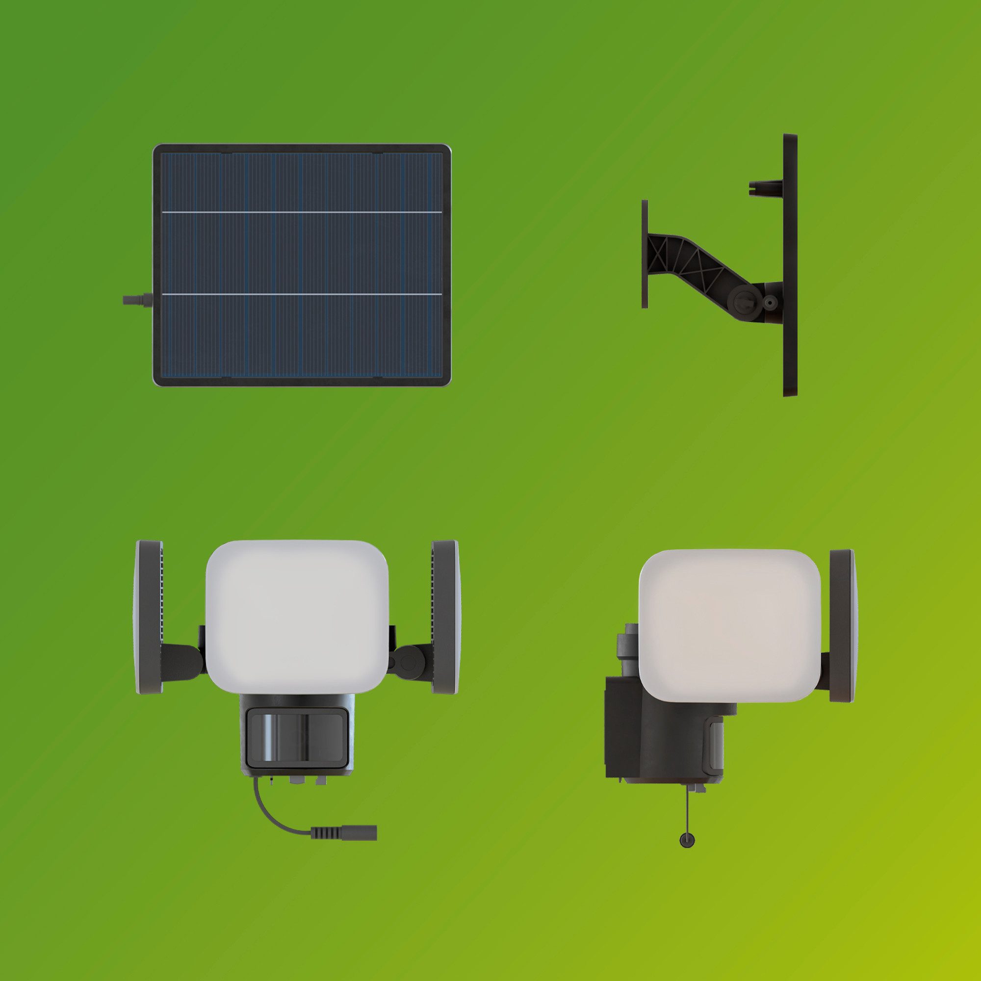 Philips LED Flutlichtstrahler Outdoor Ultra-Efficient Solar Zyren Sicherheitslicht, Abschaltautomatik, Bewegungsmelder, Tageslichtsensor, LED fest integriert, Kaltweiß, Tageslicht- und Bewegungssensor, 4000 Lumen