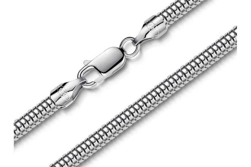 Silberkettenstore Silberkette Schlangenkette 4mm - 925 Silber, Länge wählbar von 40-100cm