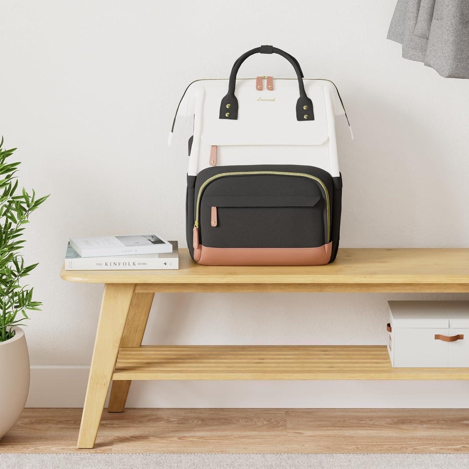 LuxusKollektion Laptoprucksack Damen Rucksack 15.6 Zoll Laptop Schulrucksack wasserdicht Business Uni