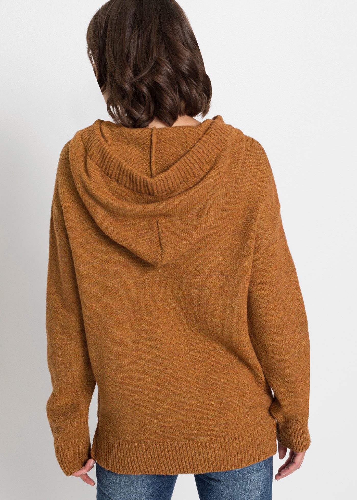 bonprix Kapuzenpullover aus Polyacryl, Polyamid und Polyester, mit Kapuze, Oversize-Design