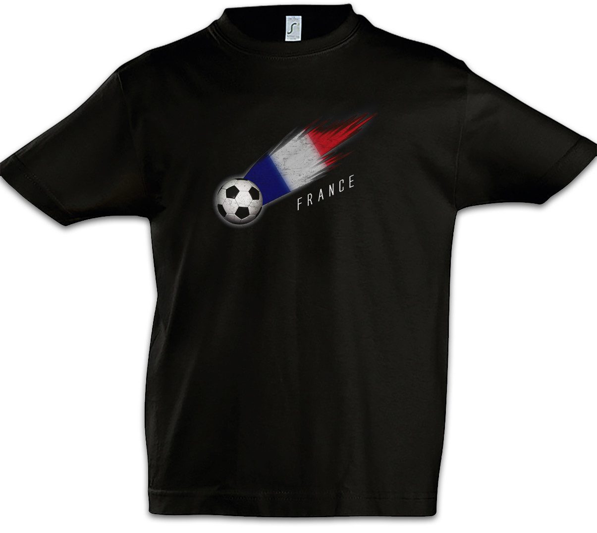 Urban Backwoods Print-Shirt France Football Comet I Kinder T-Shirt Frankreich Französisch Fahne (1-tlg) Französische French Fußball Fussball