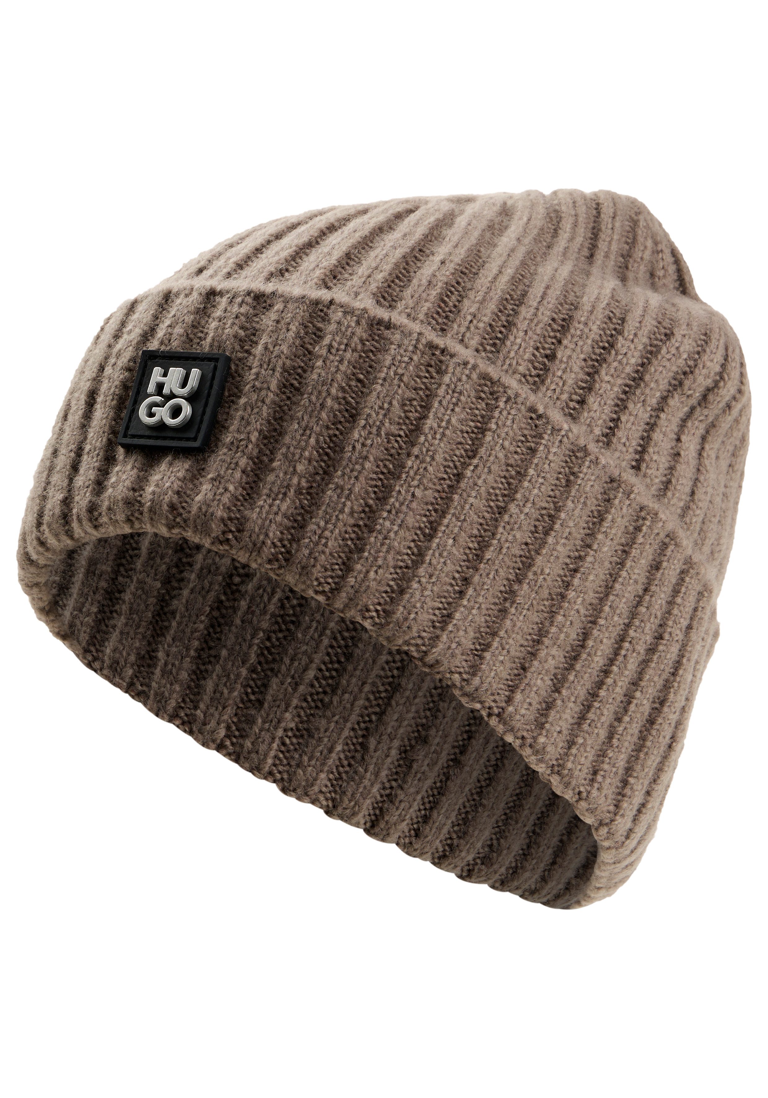 HUGO Schal Zasgo Set, (Set, 2-St), und Mütze mit Schurwolle, Geschenkset, unisex