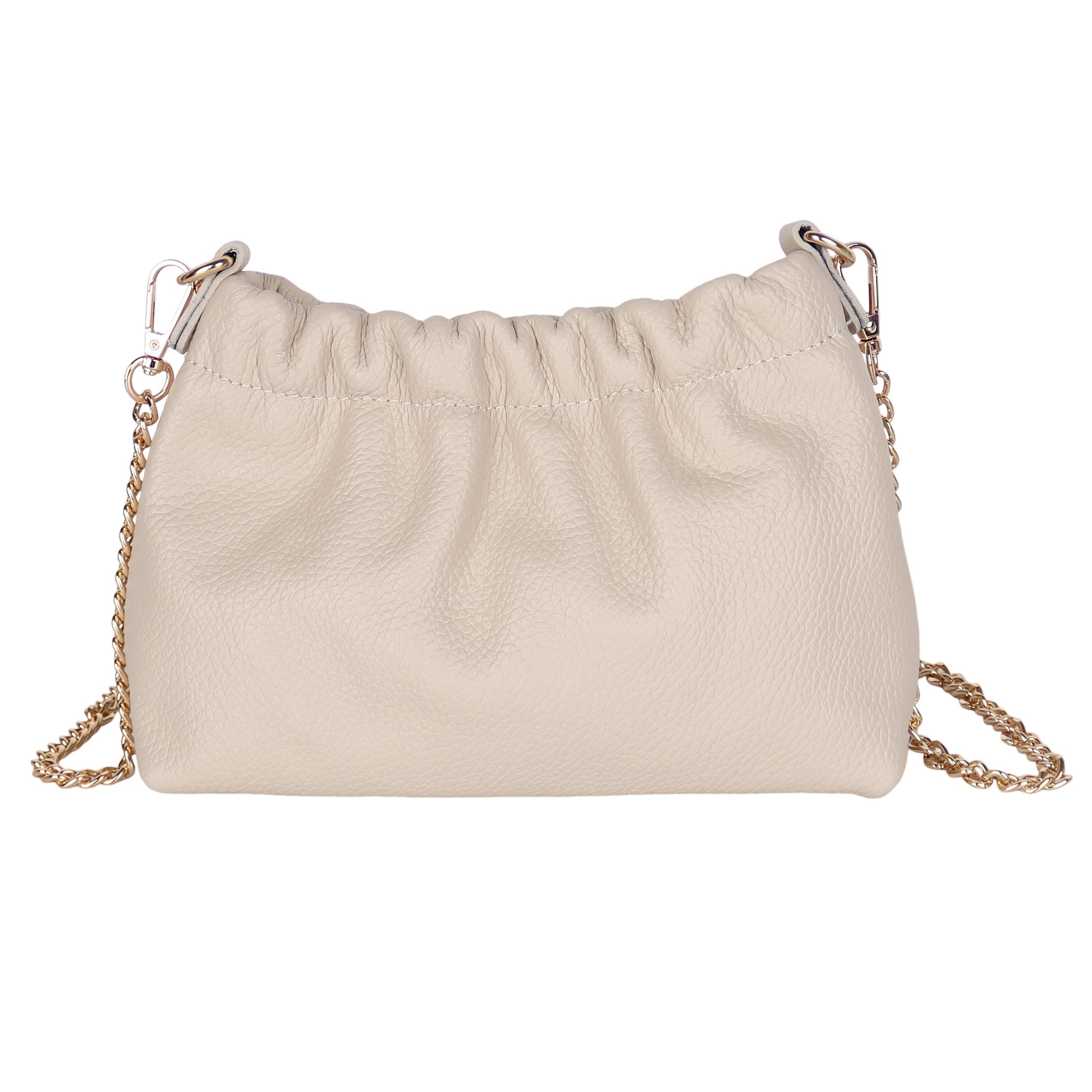 MIRROSI Umhängetasche Damen Crossbody Bag, Echtleder Made In Italy, ca. 25x15x7cm