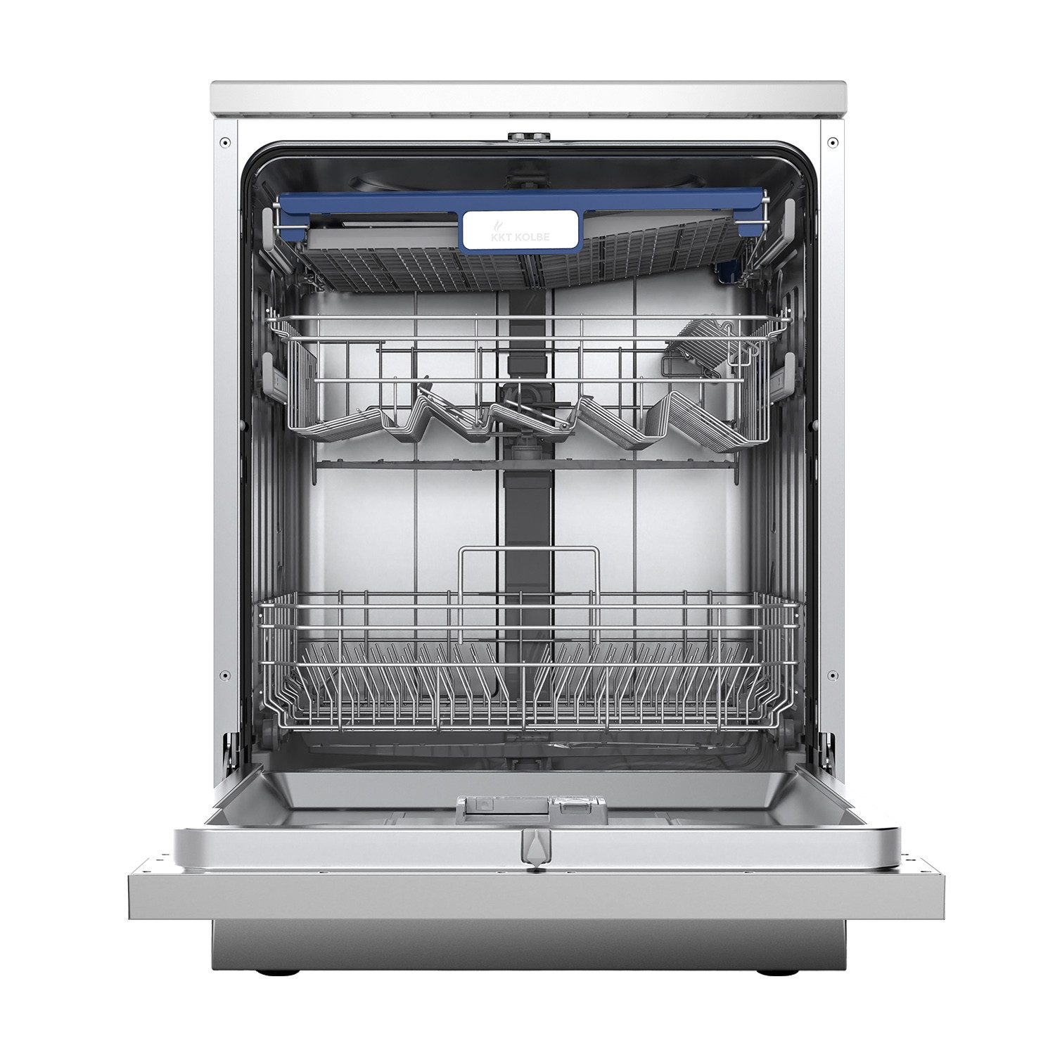 KKT KOLBE Standgeschirrspüler DW615FS, 10 l, 14 Maßgedecke, 60cm / Edelstahl / AquaStop / 7 Programme / 14 Maßgedecke