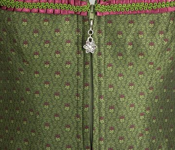 Trachtenmode Hiebaum Dirndl Langes Kleid 'Cersei' Traditionell, Grün Lila 95c