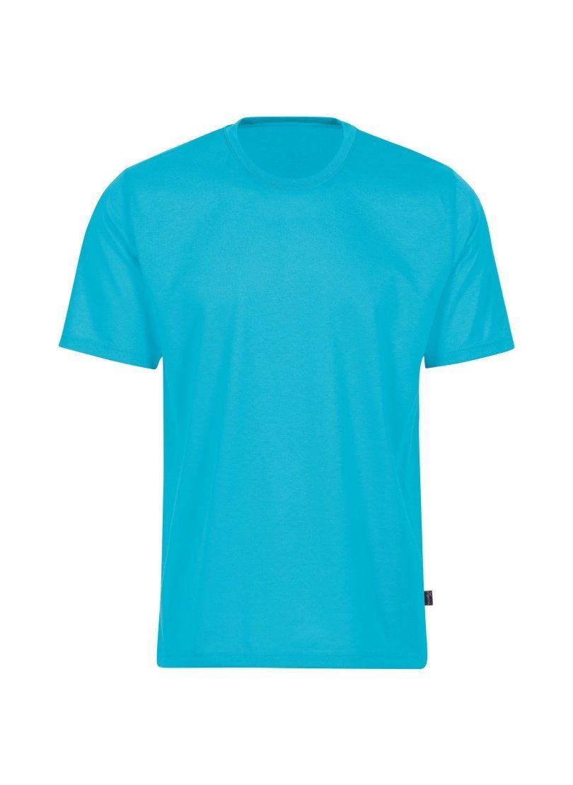 Trigema T-Shirt TRIGEMA T-Shirt aus azur 100% Baumwolle