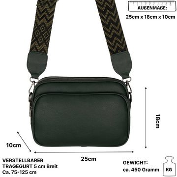 EAAKIE Gürteltasche Bauchtasche Umhängetasche Crossbody-Bag Hüfttasche Kunstleder Italy-D, als Schultertasche, CrossOver, Umhängetasche tragbar