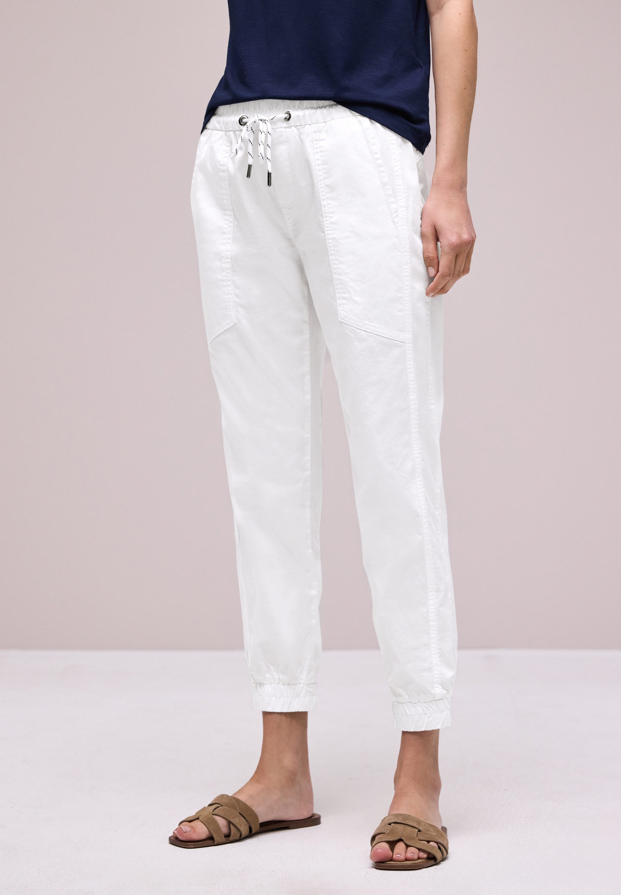 STREET ONE Jogger Pants aus Baumwolle mit Stretchanteil