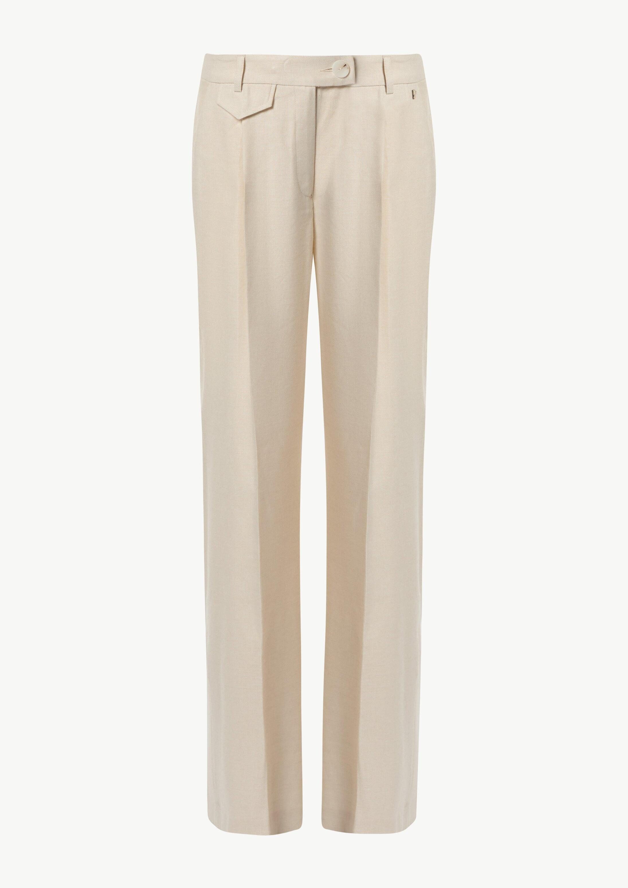 comma Chinos Hose Leinen-Mix-Hose mit Eingrifftaschen