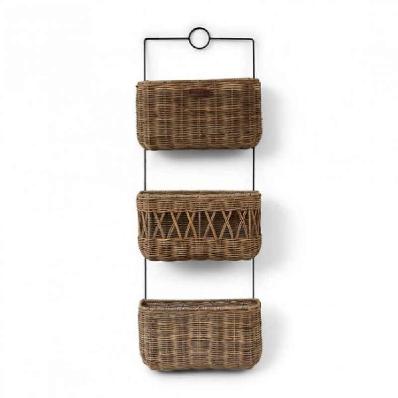 Rivièra Maison Regal Wandregal-Körbe Rustic Rattan