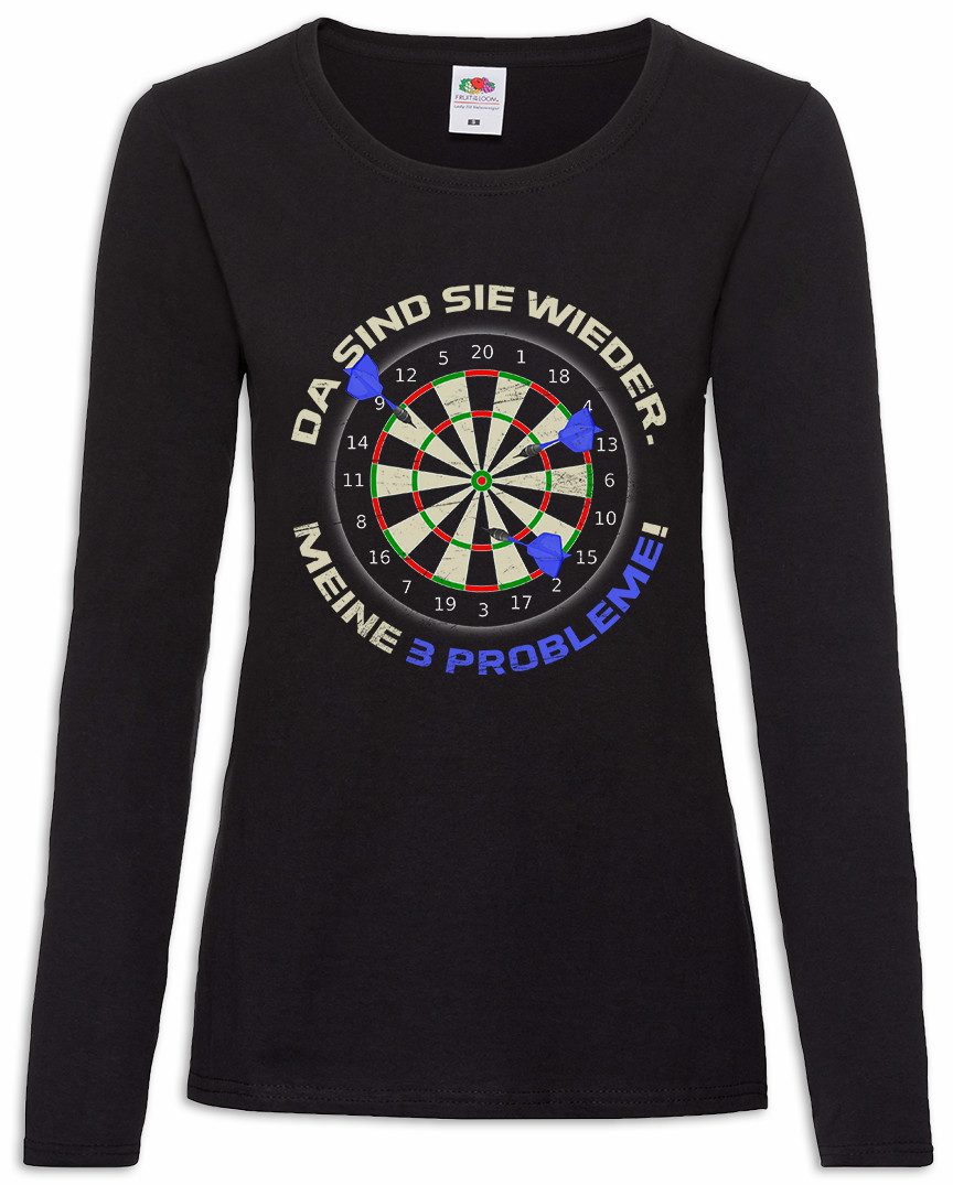 Langarmshirt Darts Probleme Damen Langarmshirt Dartscheibe Spiel Sport Hobby 180