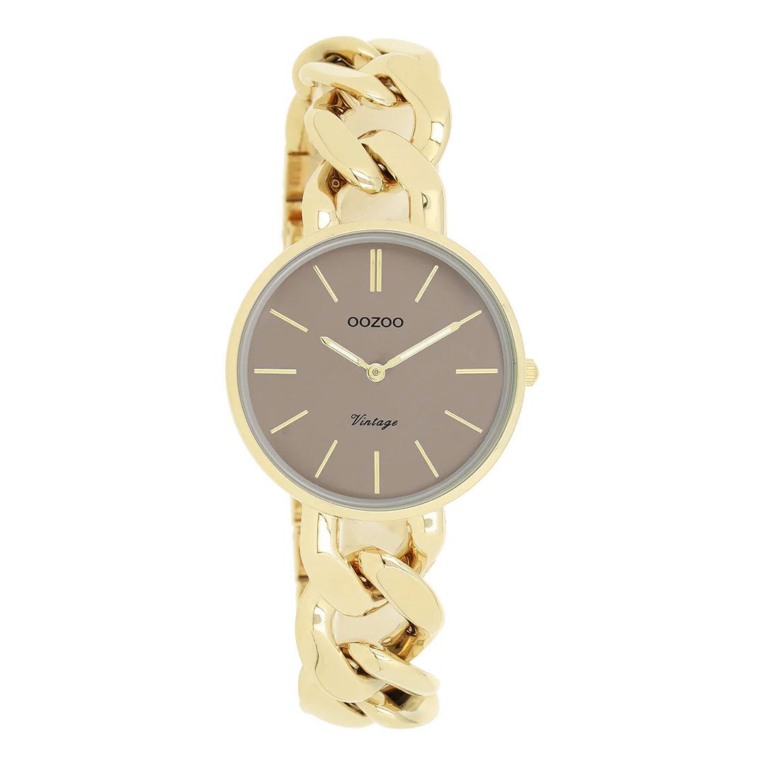 OOZOO Quarzuhr Damenuhr C20358 Taupe Kettenarmband günstig online kaufen