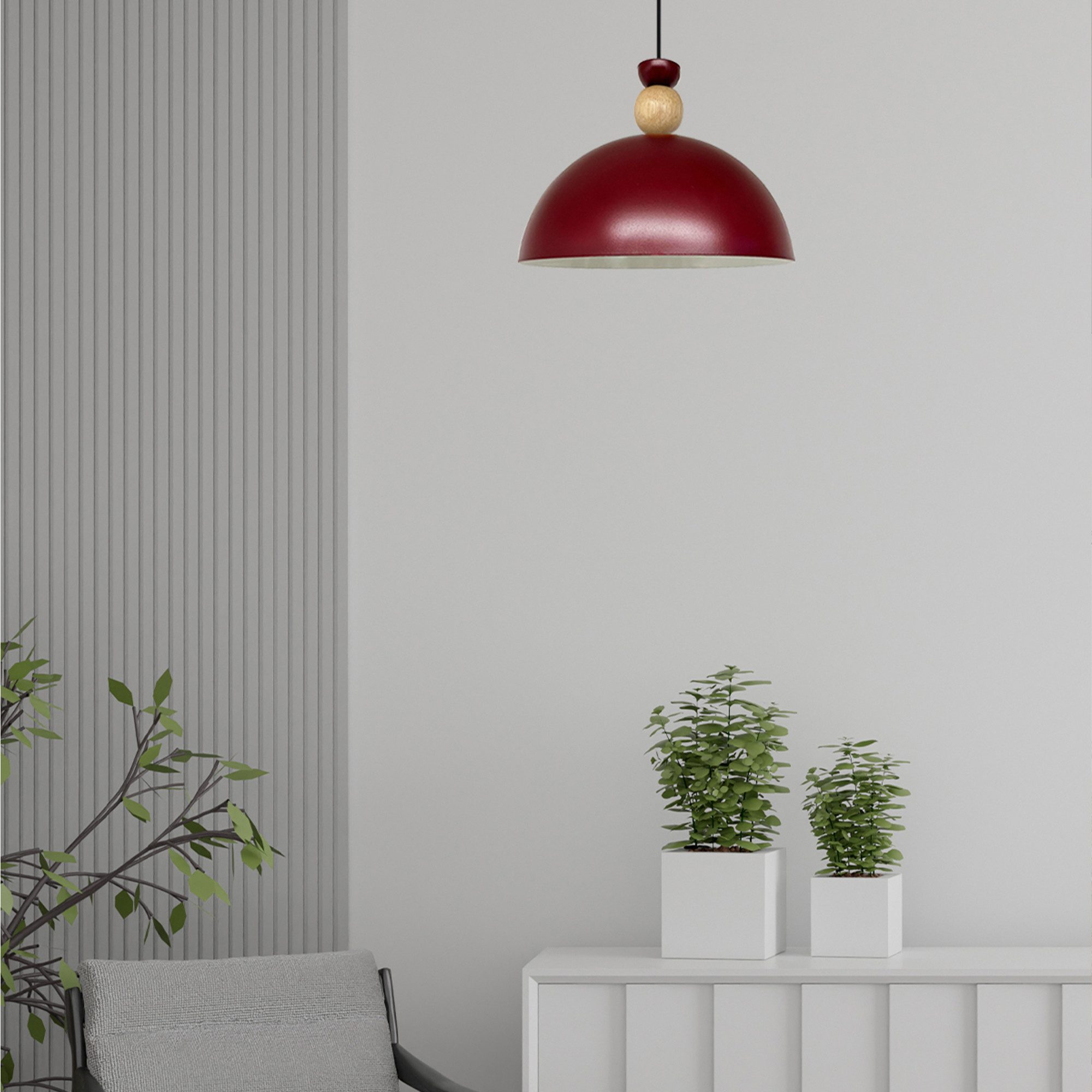 Bamyum Pendelleuchte Pendelleuchte Yimpi Hängelampe Industrial Ø30 cm, E27, Moderne Lampe, ohne Leuchtmittel, E27, Dimmbar, Einstellbare Kabellänge – Bild 4 von 5