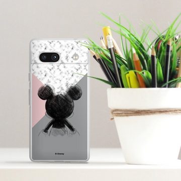 DeinDesign Handyhülle Disney Marmor Mickey Mouse Mickey Mouse Scribble, Google Pixel 7a Silikon Hülle Bumper Case Handy Schutzhülle