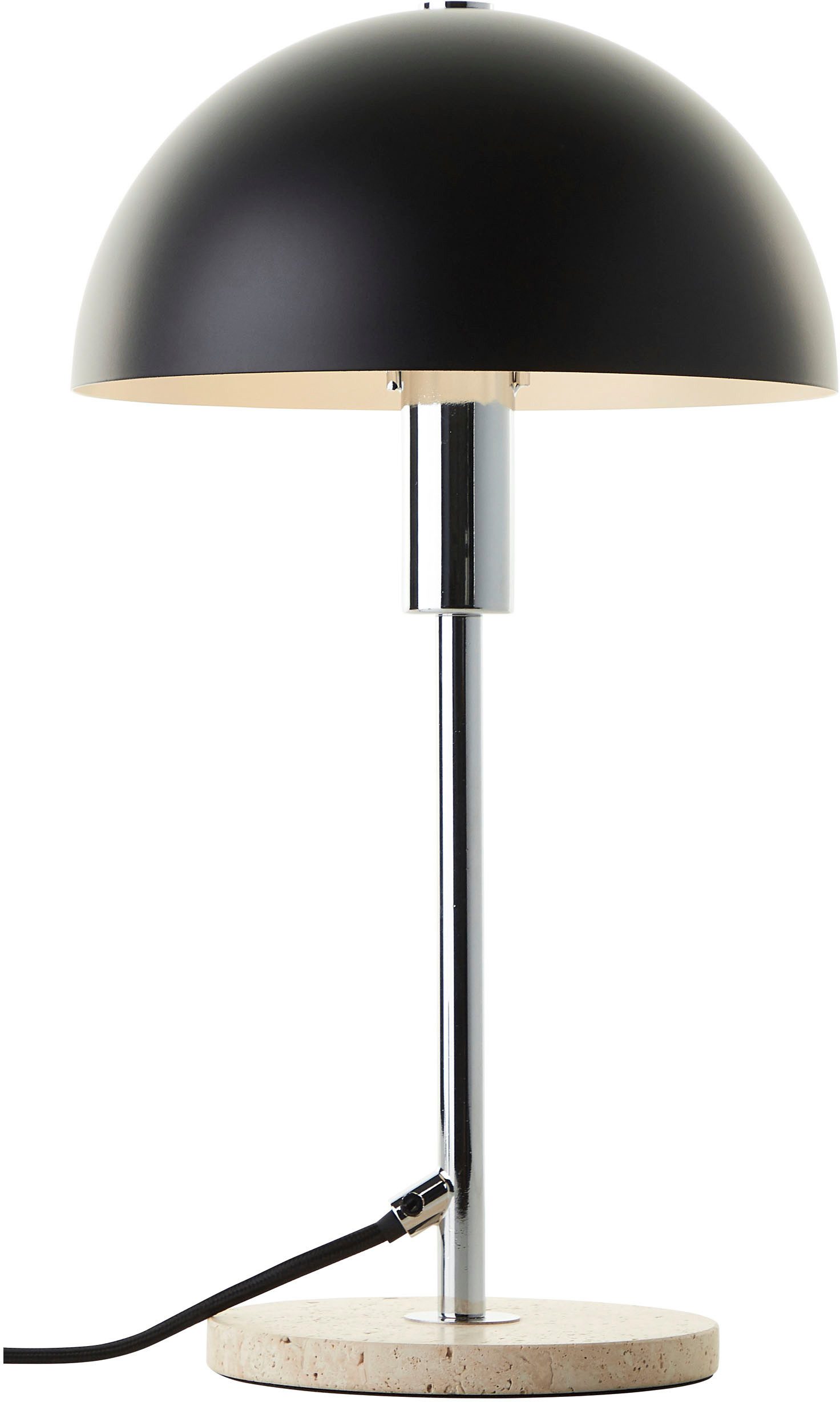 LeGer Home by Lena Gercke Tischleuchte Linnea Pilz Lampe - Travertin Steinfuß, ohne Leuchtmittel, Pilzleuchte, Tischlampe, Höhe 35,5 cm, Naturstein, Pilzlampe – Bild 4 von 5
