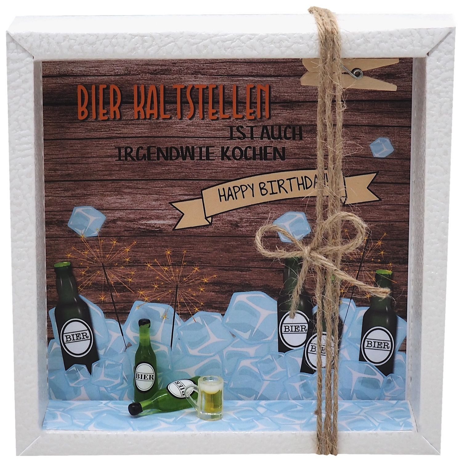 ZauberDeko Geschenkbox Geldgeschenk Verpackung Bier Happy Birthday Geschenk Männer