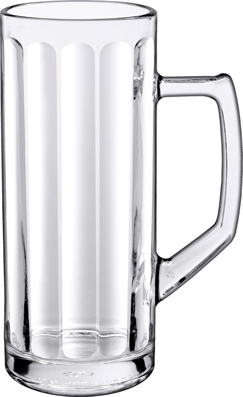 Borgonovo Bierkrug Bierseidel Reno Ottica 37,5cl /-/ 0,3, 12001920, 6-tlg., Glas