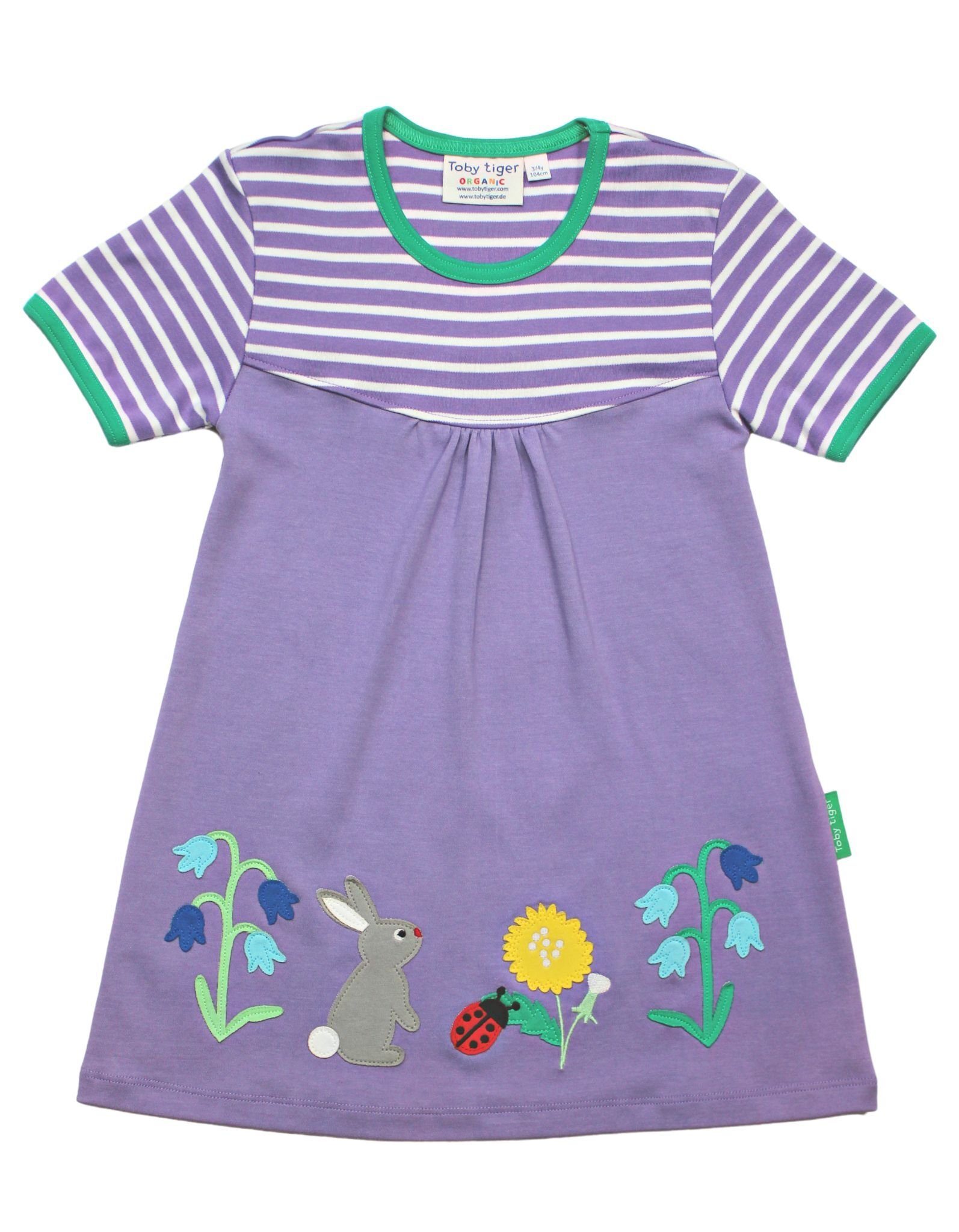 Toby Tiger Shirtkleid Kinder Kleid Frühlings mit Applikation
