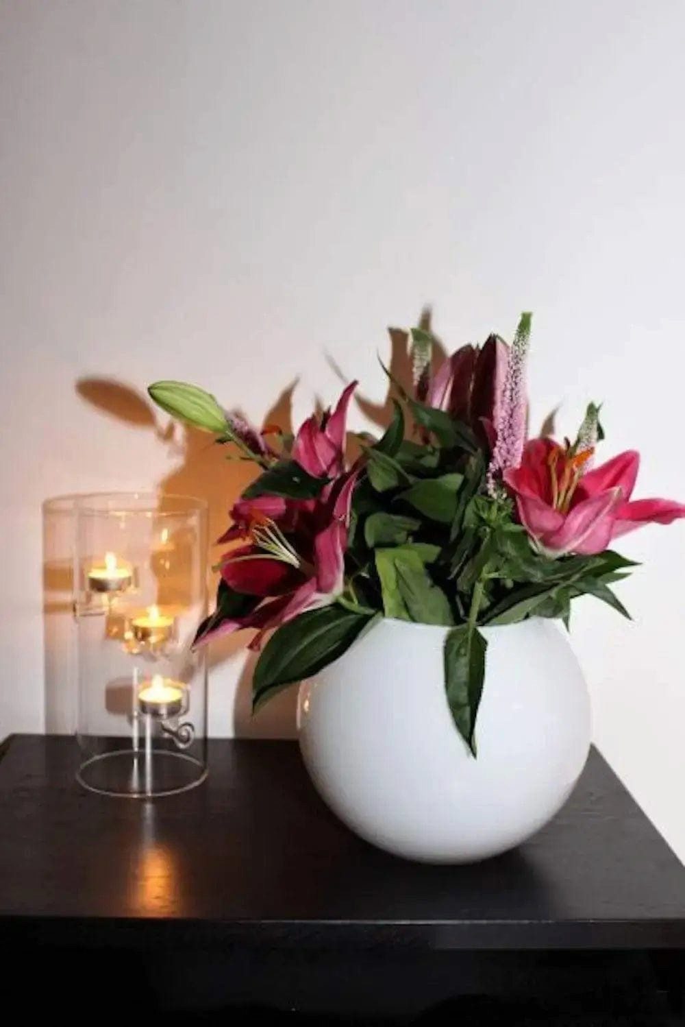 enzo de gasperi Kugelvase Blumenvase - Glaskugel Höhe 20 cm Ø 23 cm in 2 Farben