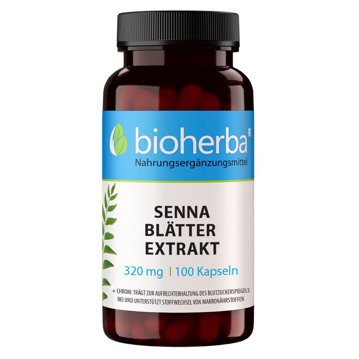 BIOHERBA R Bioherba Senna Blätter Extrakt 320 mg 100 Kapseln Nahrungsergänzungsmittel, 1 er