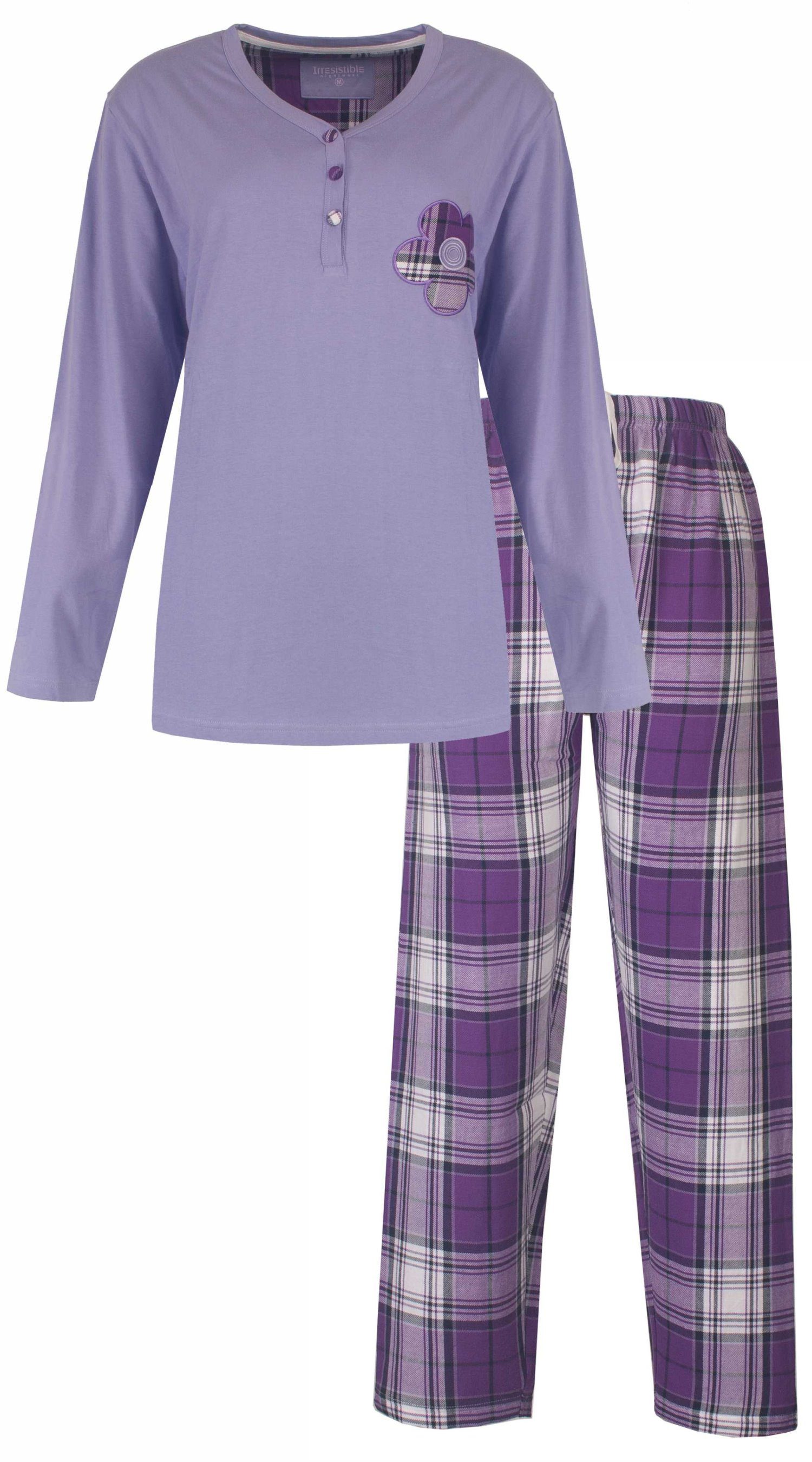 Irresistible Schlafanzug Damen Pyjama lang (2 tlg) Baumwolle günstig online kaufen