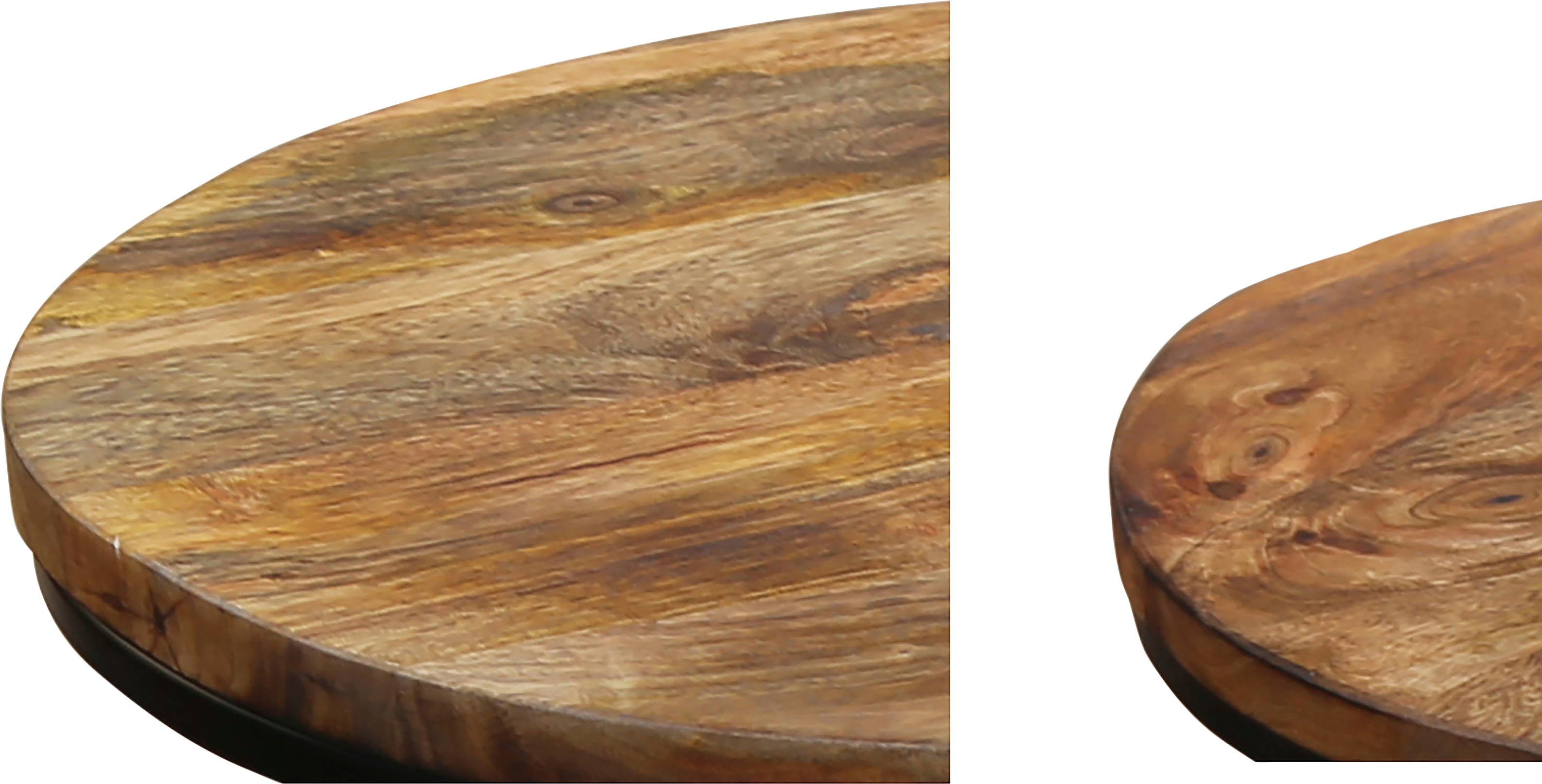 Massivholz, Zweisatztisch byLIVING Jaron, aus Beistelltisch