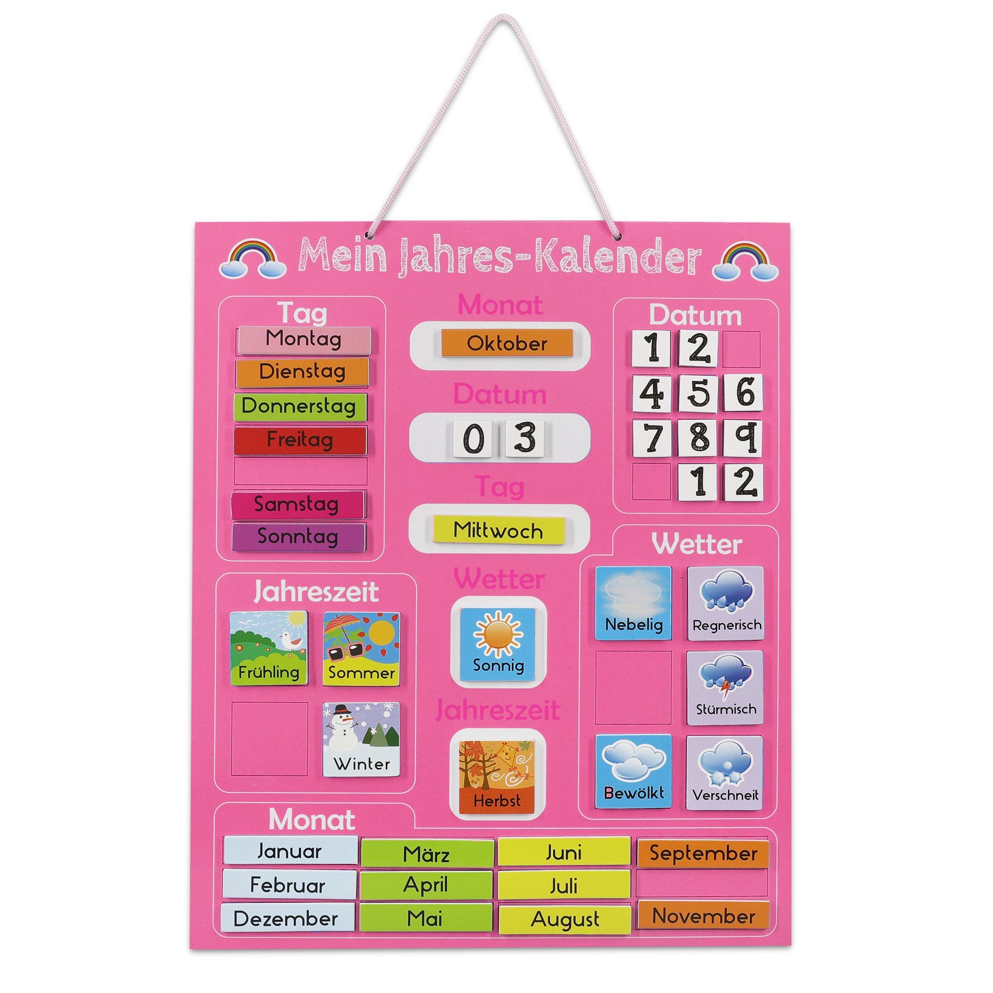 Navaris Magnettafel Kalender Tafel für Kinder günstig online kaufen