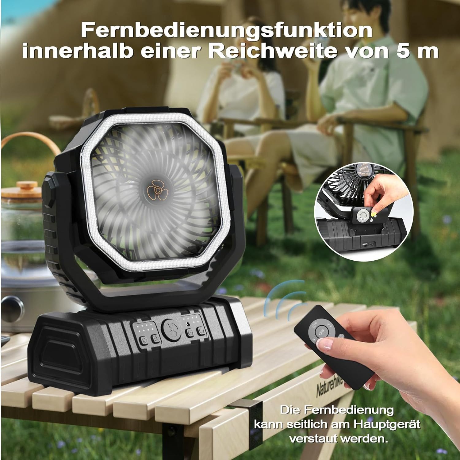 BlingBin Akku-Standventilator 20000mAh Camping Ventilator mit günstig online kaufen