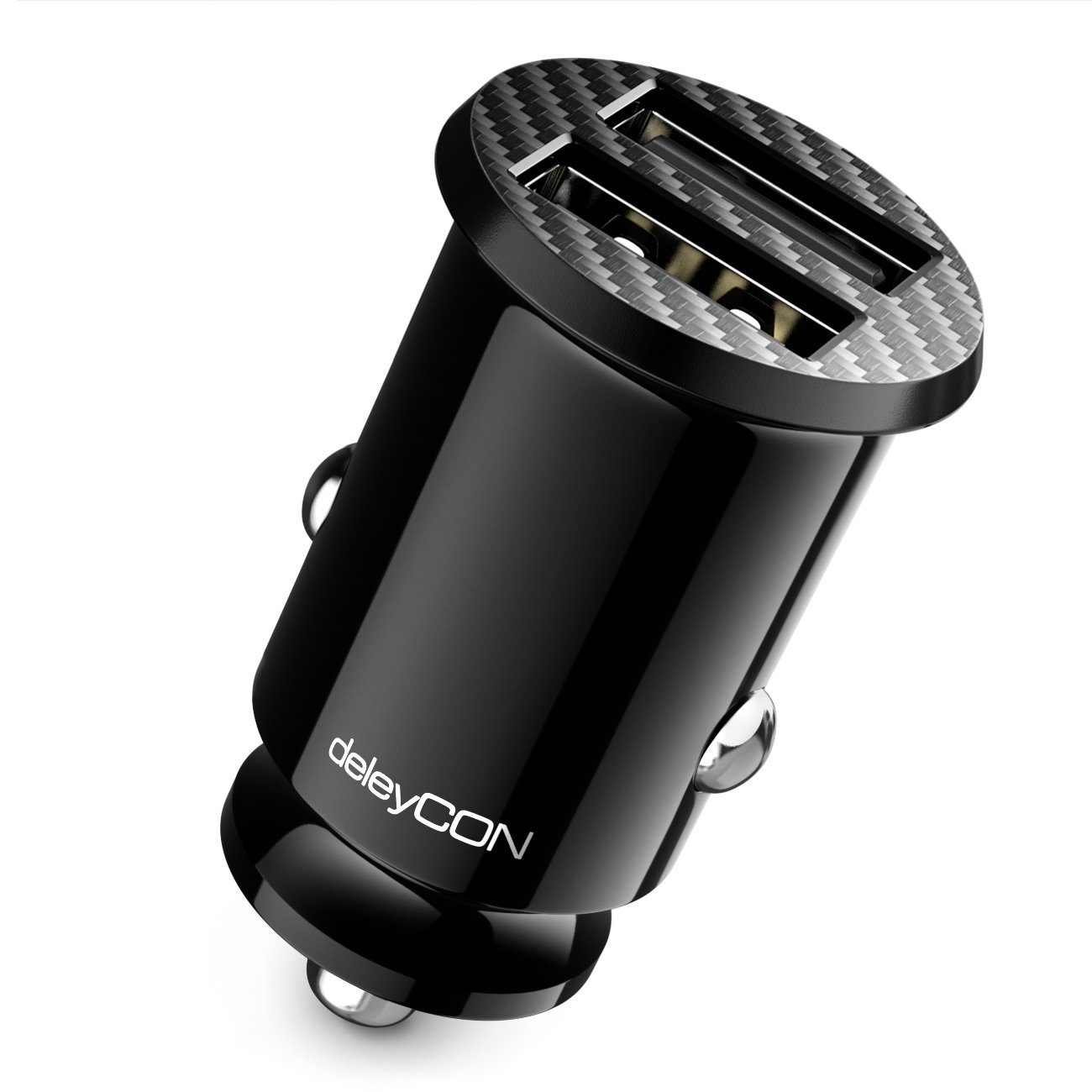 deleyCON 4,8A USB Ladegerät Zigarettenanzünder Schnellladung 2-Port Stromadapter