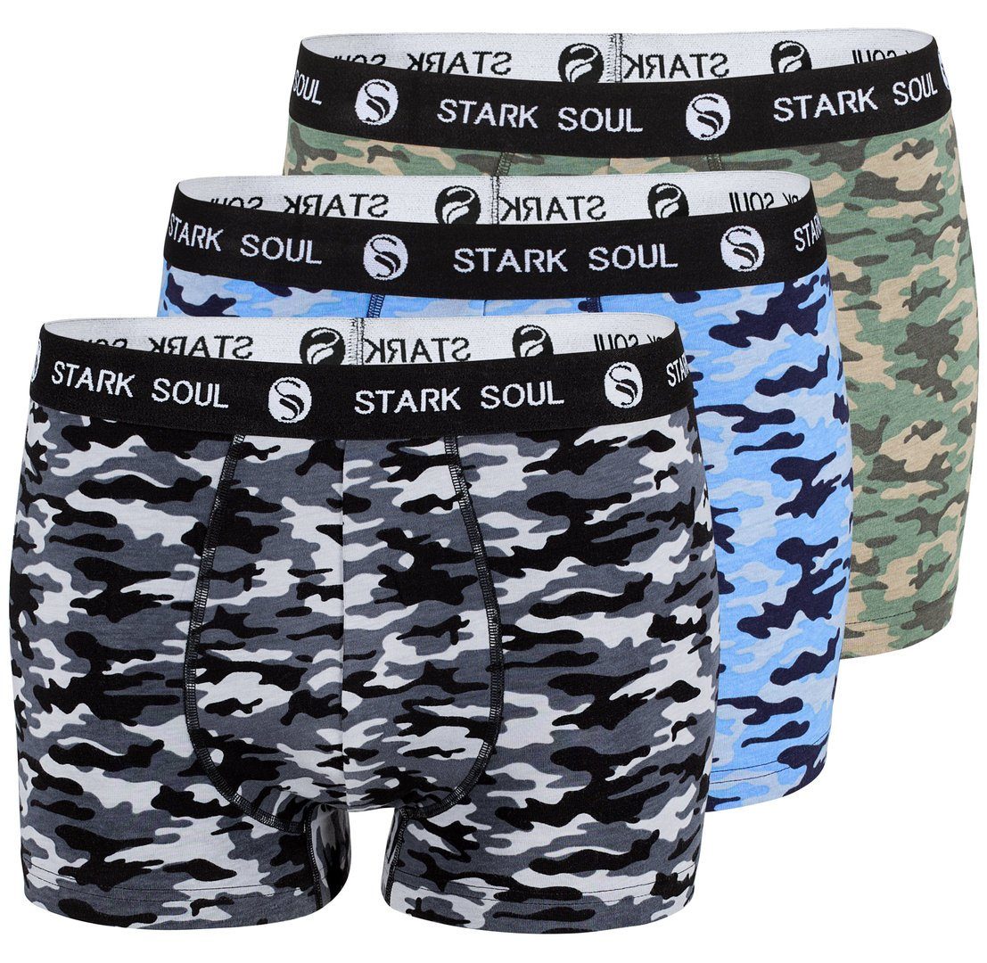 Stark Soul® Boxershorts 3'er Pack, Camouflage (3-St) in angenehmer Baumwoll günstig online kaufen