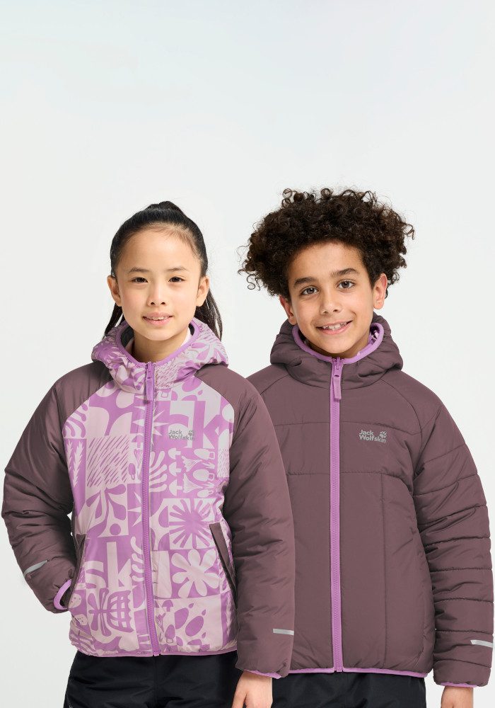 Jack Wolfskin Outdoorjacke ZENON TWIST HOODED JKT K 3-in-1 Kinder-Wendejacke, warm, wasserabweisend