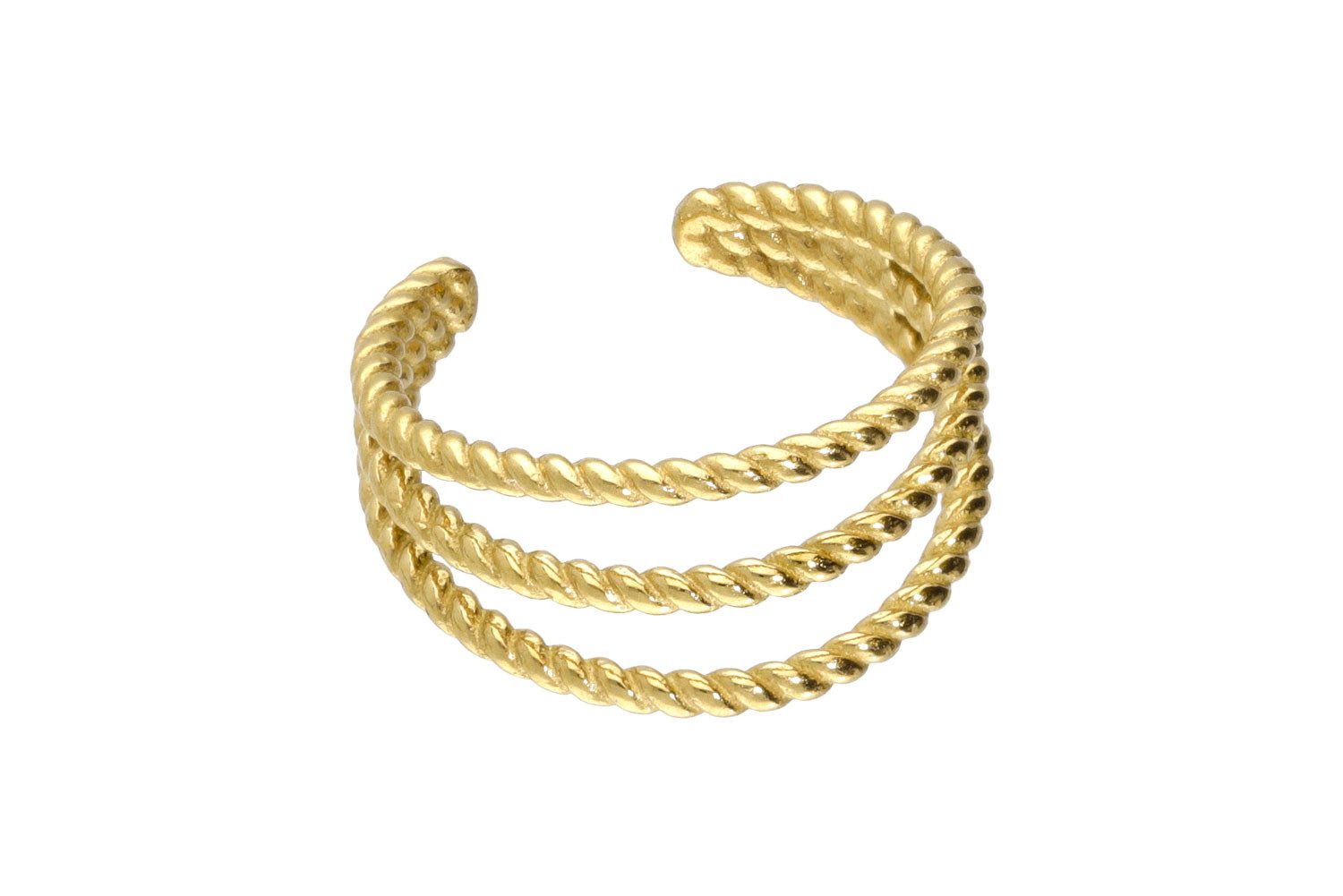 Fake-Spirale Chirurgenstahl Fake Ohrring 3 GEDREHTE RINGE
