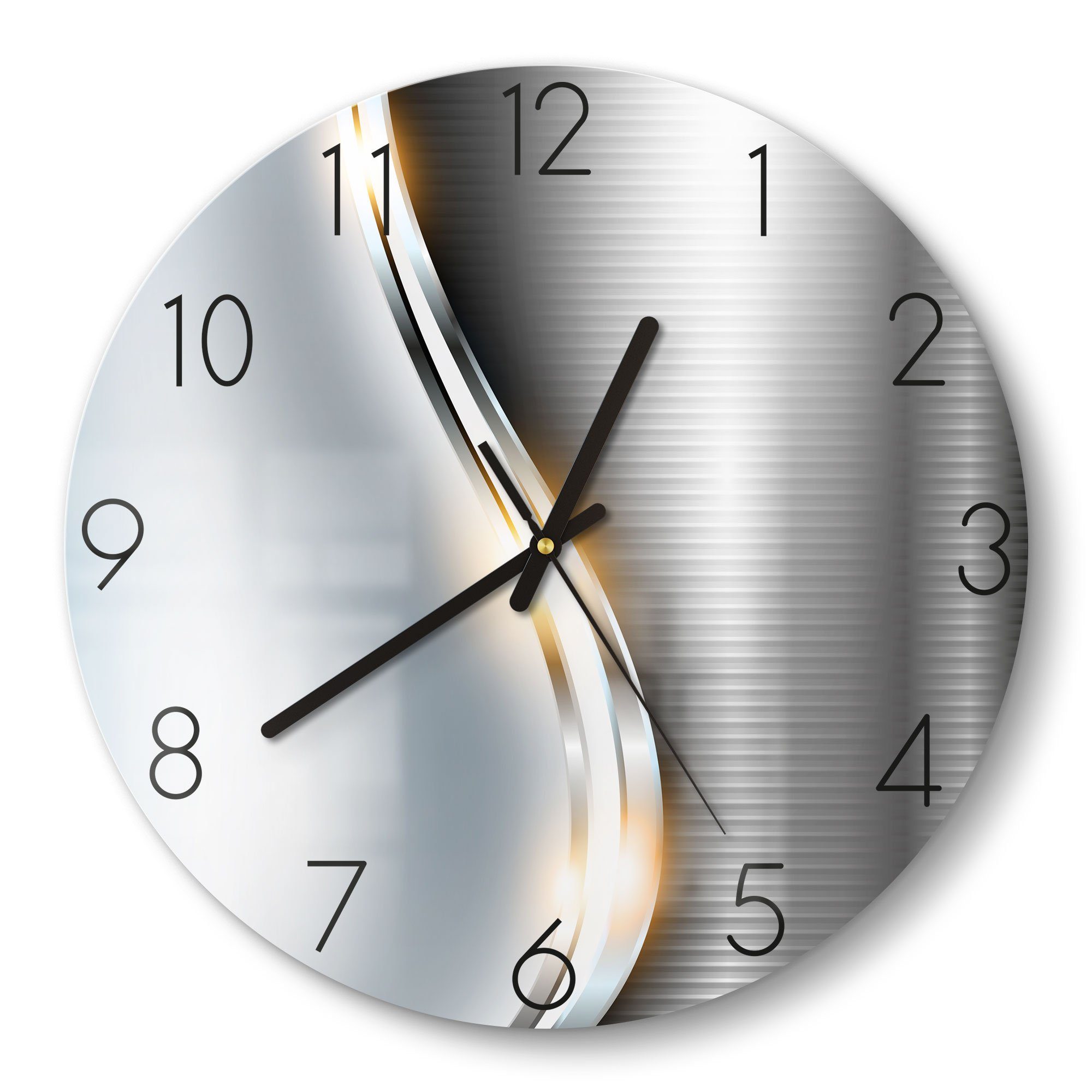 DEQORI Wanduhr 'Elegantes Vektordesign' (Glas Glasuhr günstig online kaufen