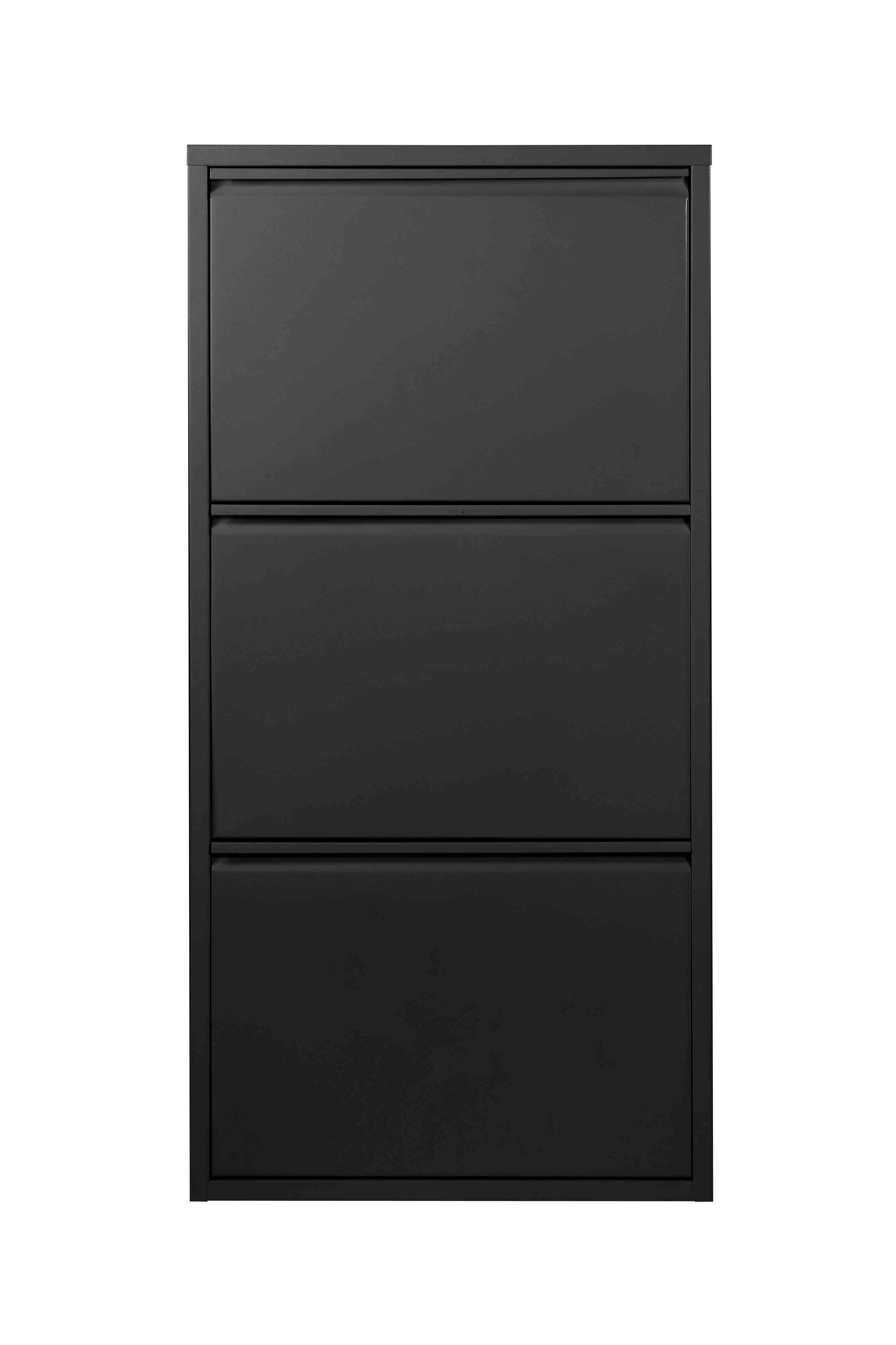 PREISBRECHER Schuhkipper BLACK, (1stk) Schwarz lackiert, Metall, montiert - 50x105x15cm (BxHxT)