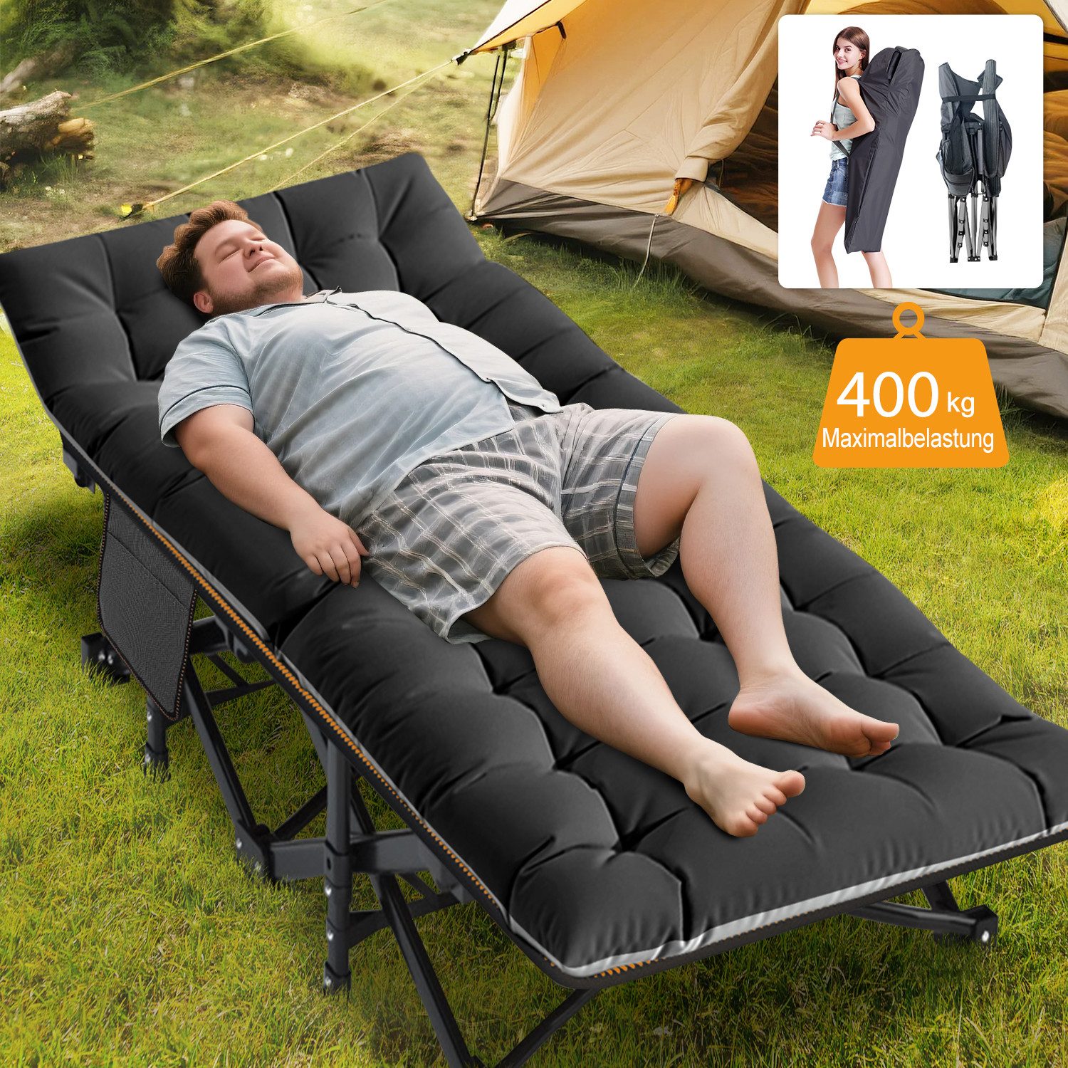 Meulbaty Klappbett Camping Bett, Gästebett mit günstig online kaufen